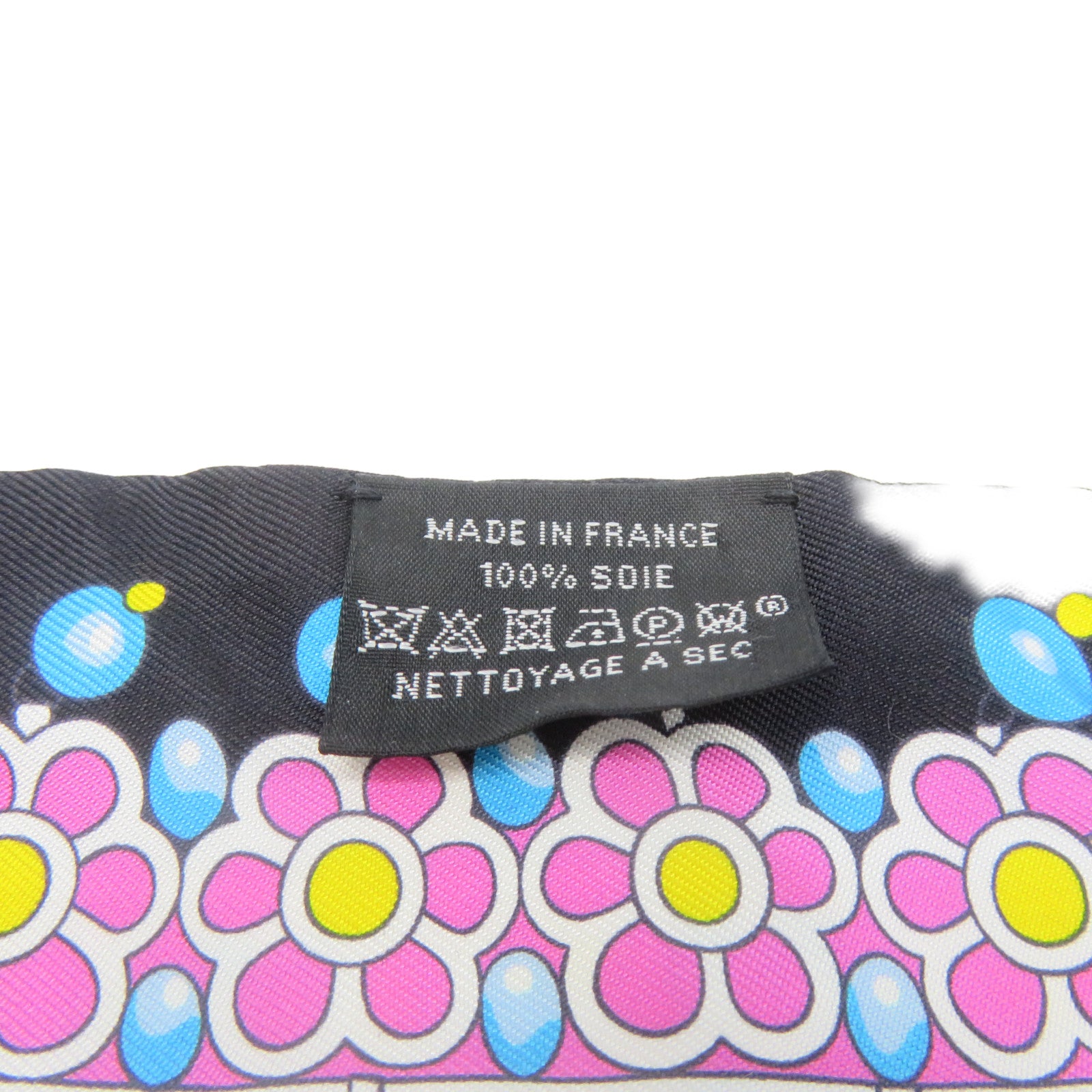 HERMES Silk Twilly Scarf Light Blue/Pink/Color