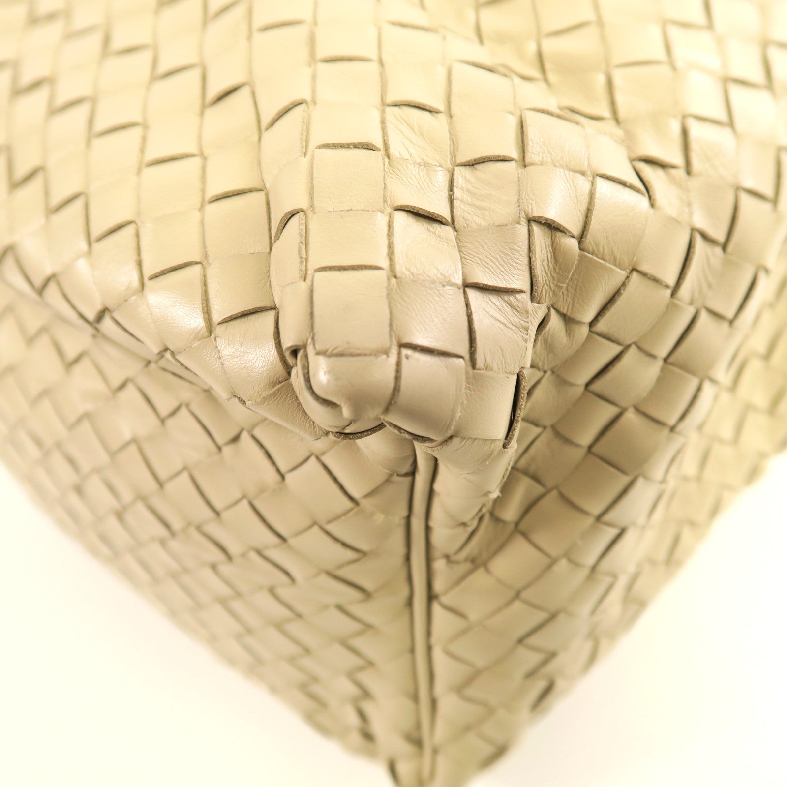 BOTTEGA VENETA 織紋羊皮皮革Shoulder Bag肩背袋米色
