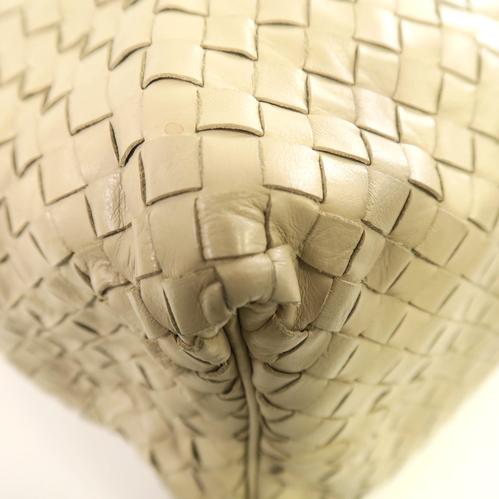 BOTTEGA VENETA 織紋羊皮皮革Shoulder Bag肩背袋米色