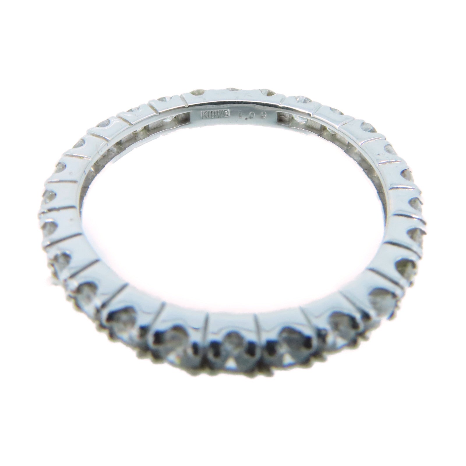 JEWELRY [Sharp Discount] 18K White Gold 0.10ct Diamond Ring US#5.75