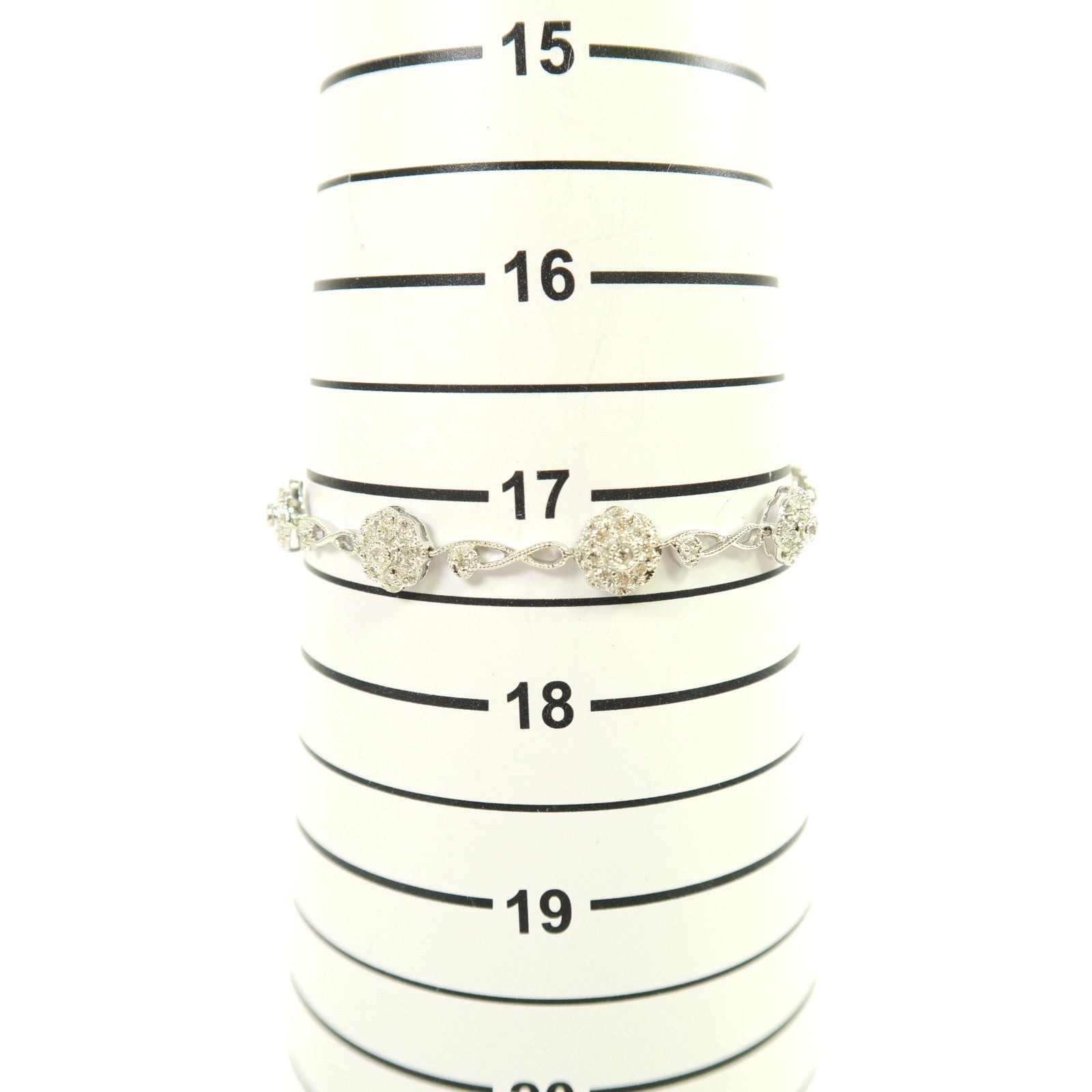JEWELRY 18K白金Diamond 9.5g手鏈銀色