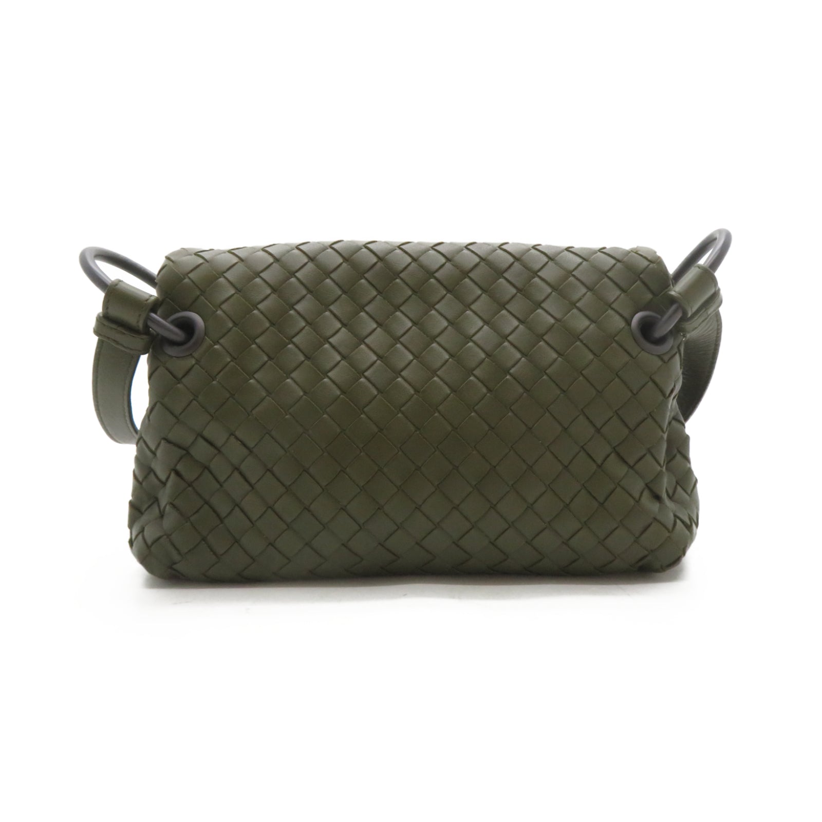 BOTTEGA VENETA 織紋皮革/牛皮皮革Shoulder Bag肩背袋綠色