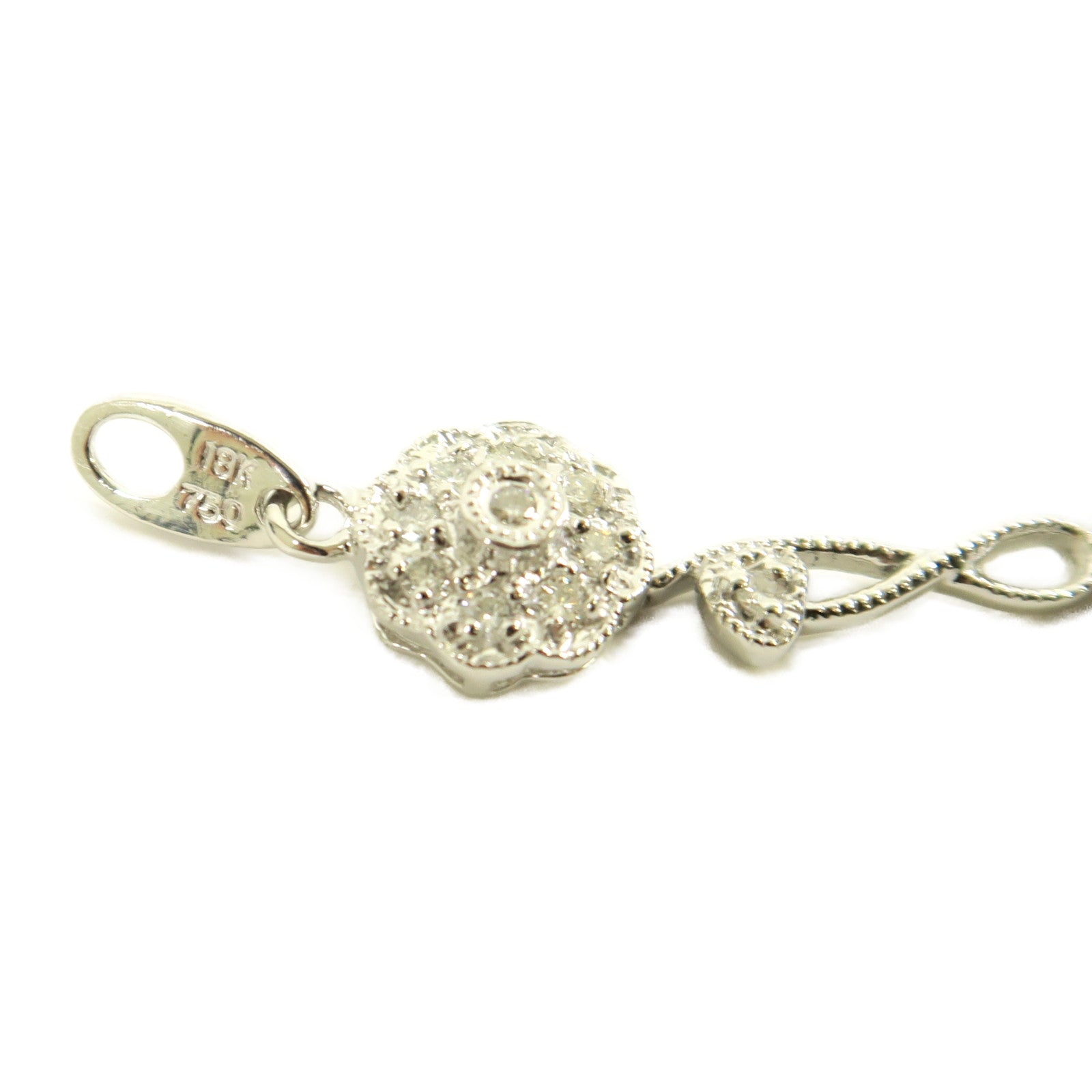 JEWELRY 18K白金Diamond 9.5g手鏈銀色