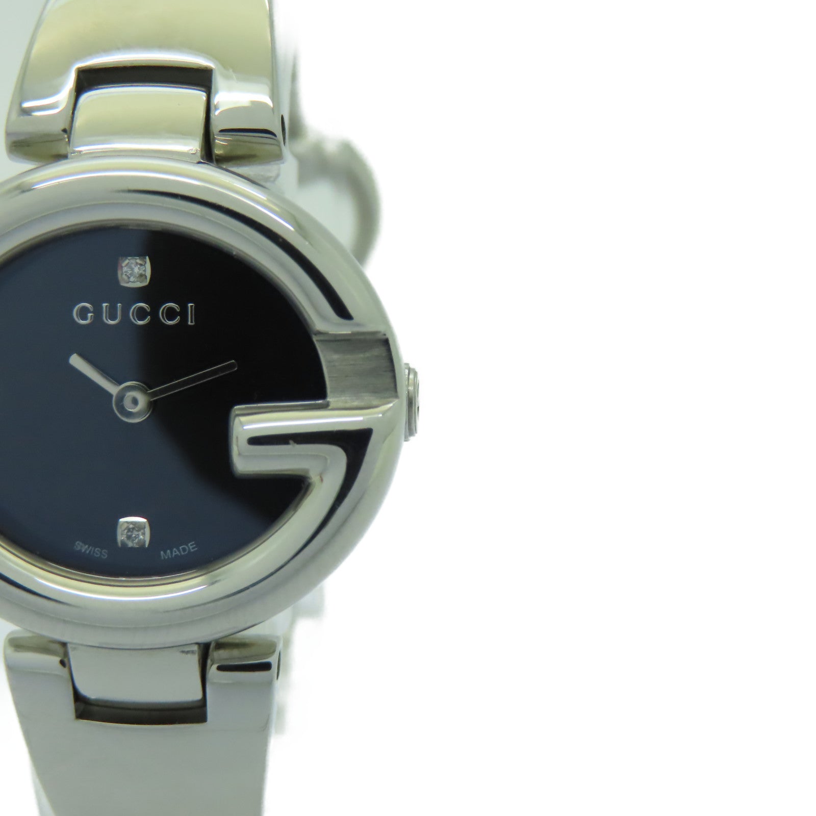 GUCCI Guccissima不鏽鋼手錶石英機芯黒色