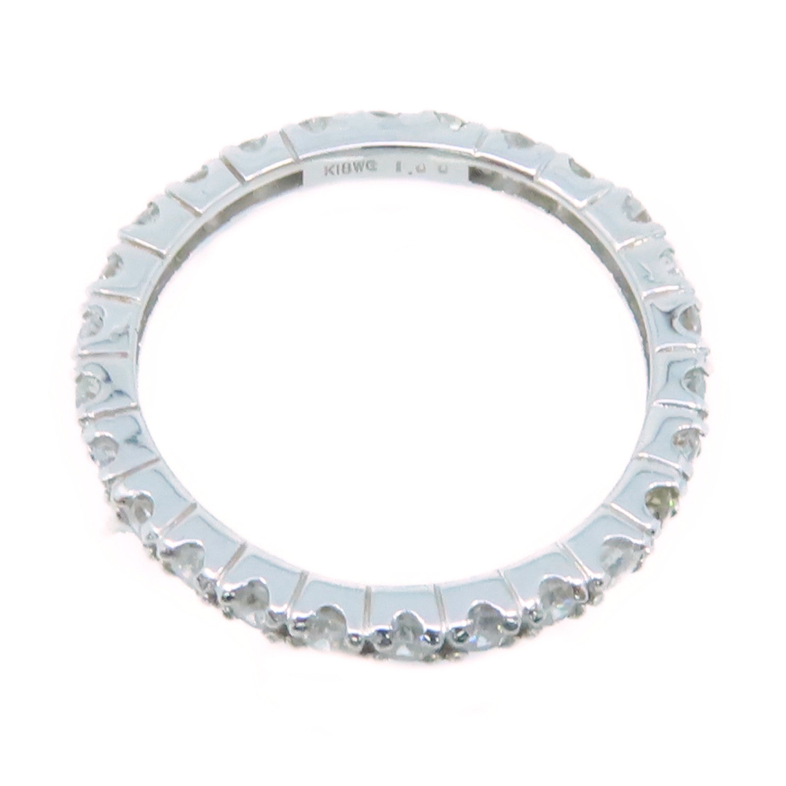 JEWELRY [Sharp Discount] 18K White Gold 0.10ct Diamond Ring US#5.75
