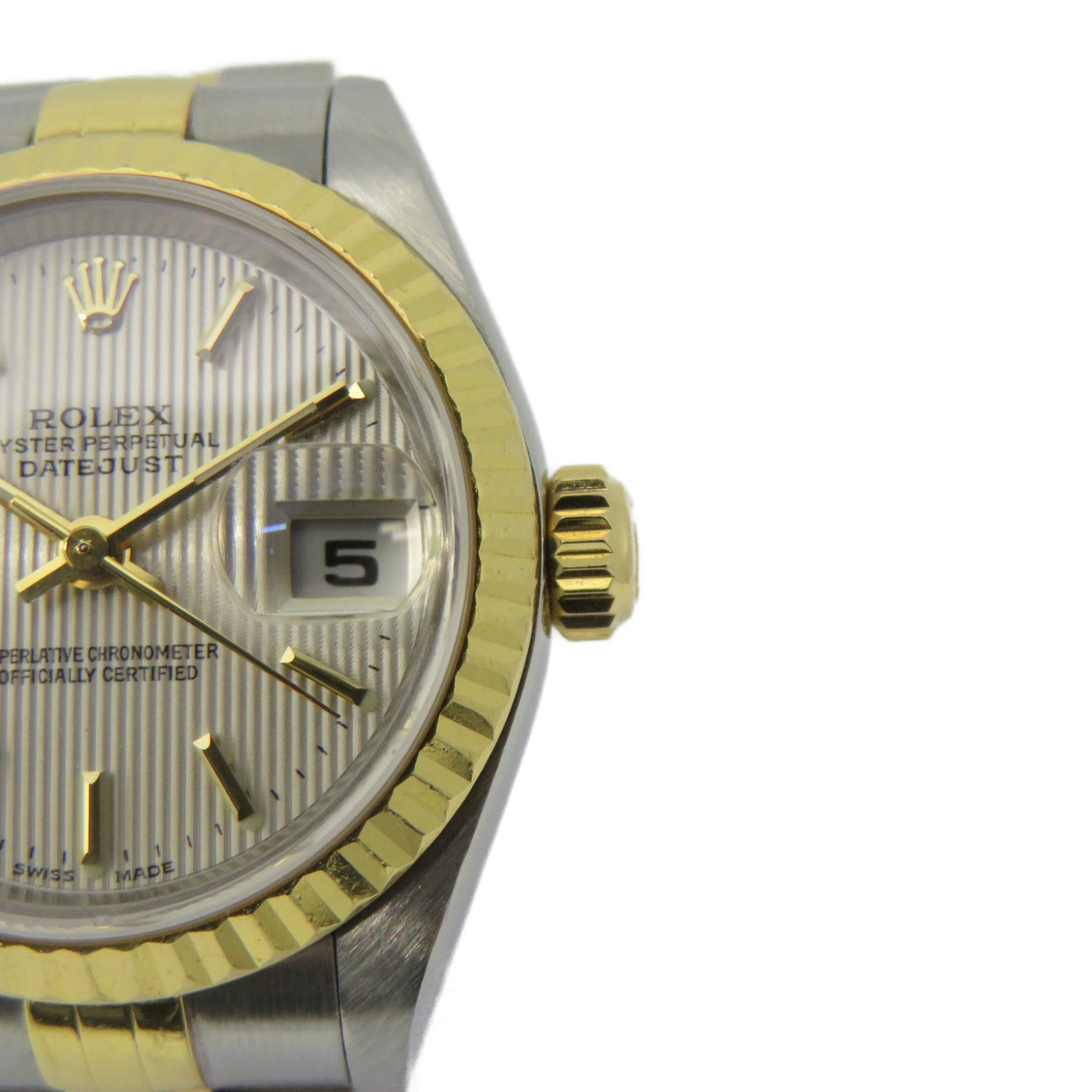ROLEX Datejust 18K黄金/不锈钢手表自动机芯白色