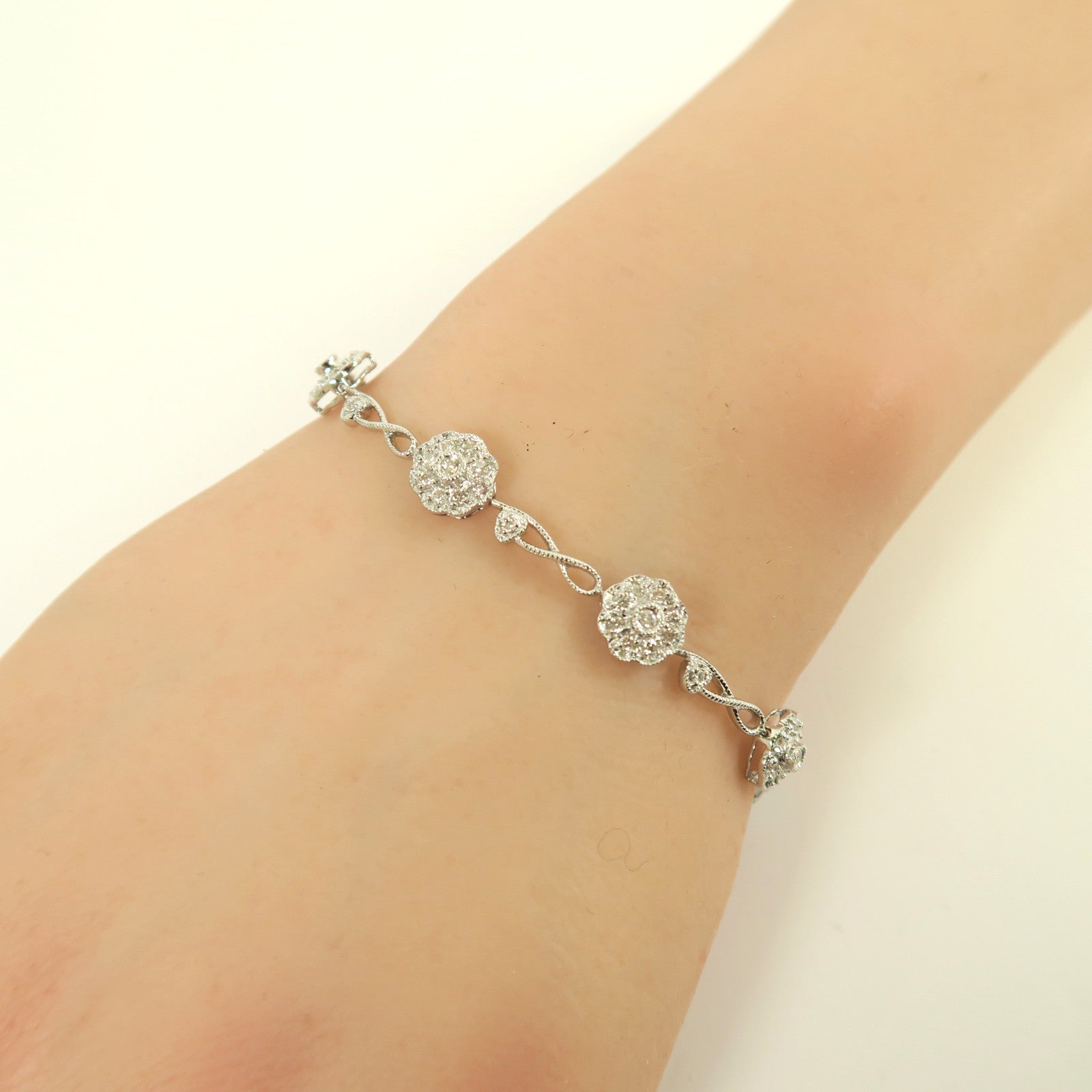 JEWELRY 18K白金Diamond 9.5g手鏈銀色