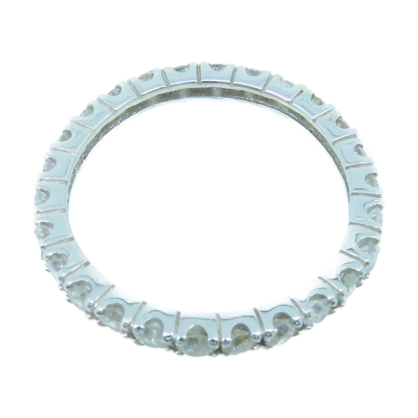 JEWELRY [Sharp Discount] 18K White Gold 0.10ct Diamond Ring US#5.75