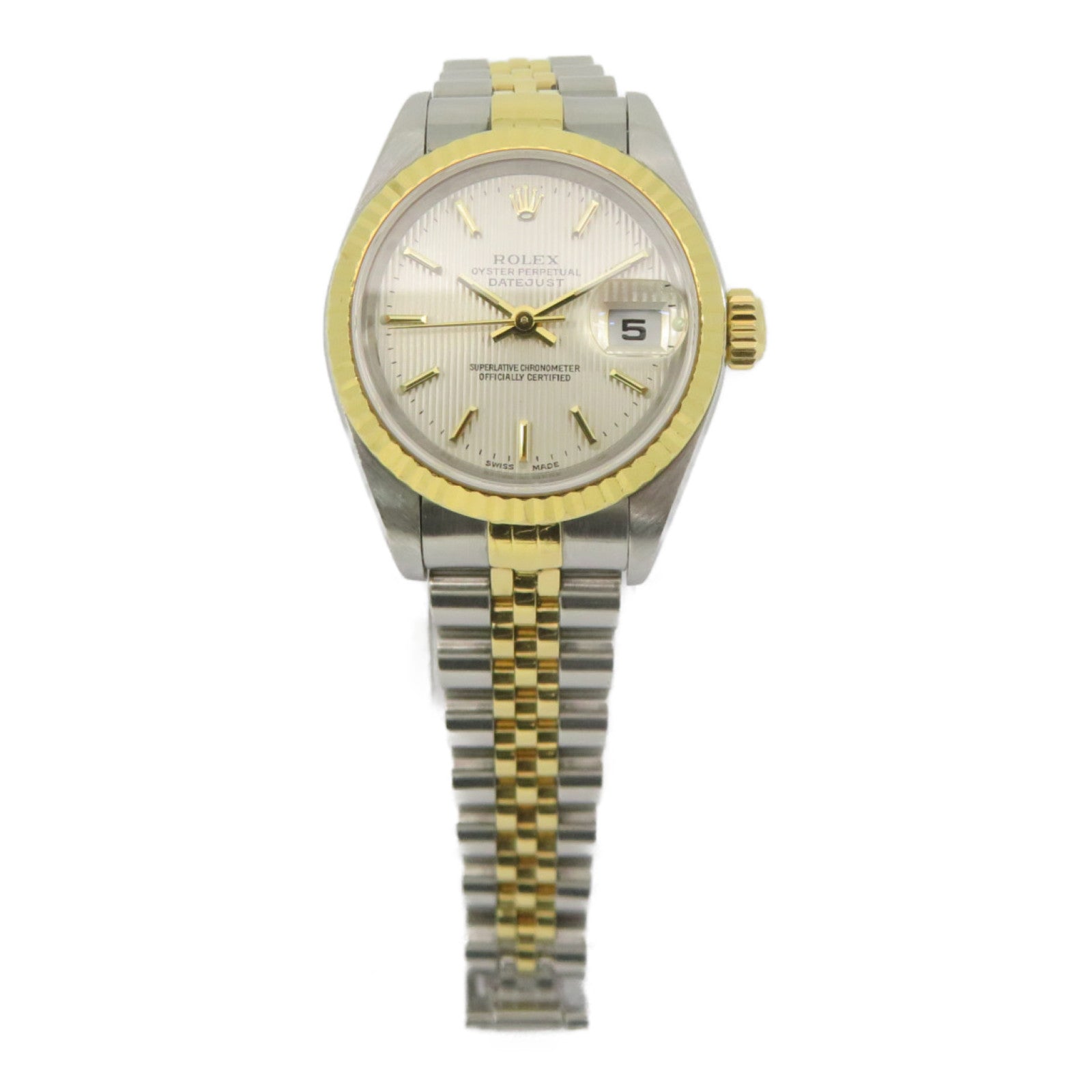 ROLEX Datejust 18K黄金/不锈钢手表自动机芯白色