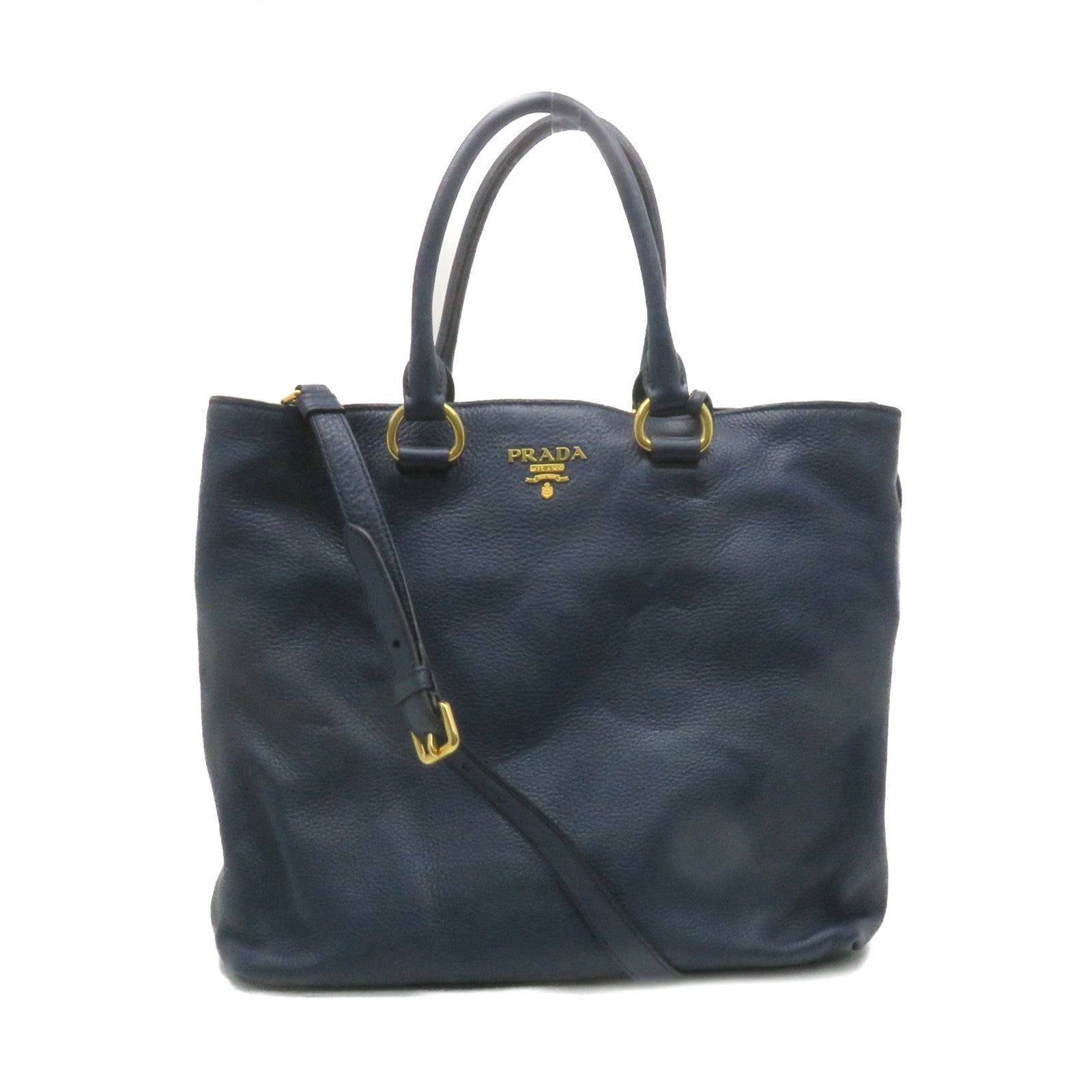 PRADA 牛皮皮革2Way Shoulder Bag手挽肩背兩用袋藍色