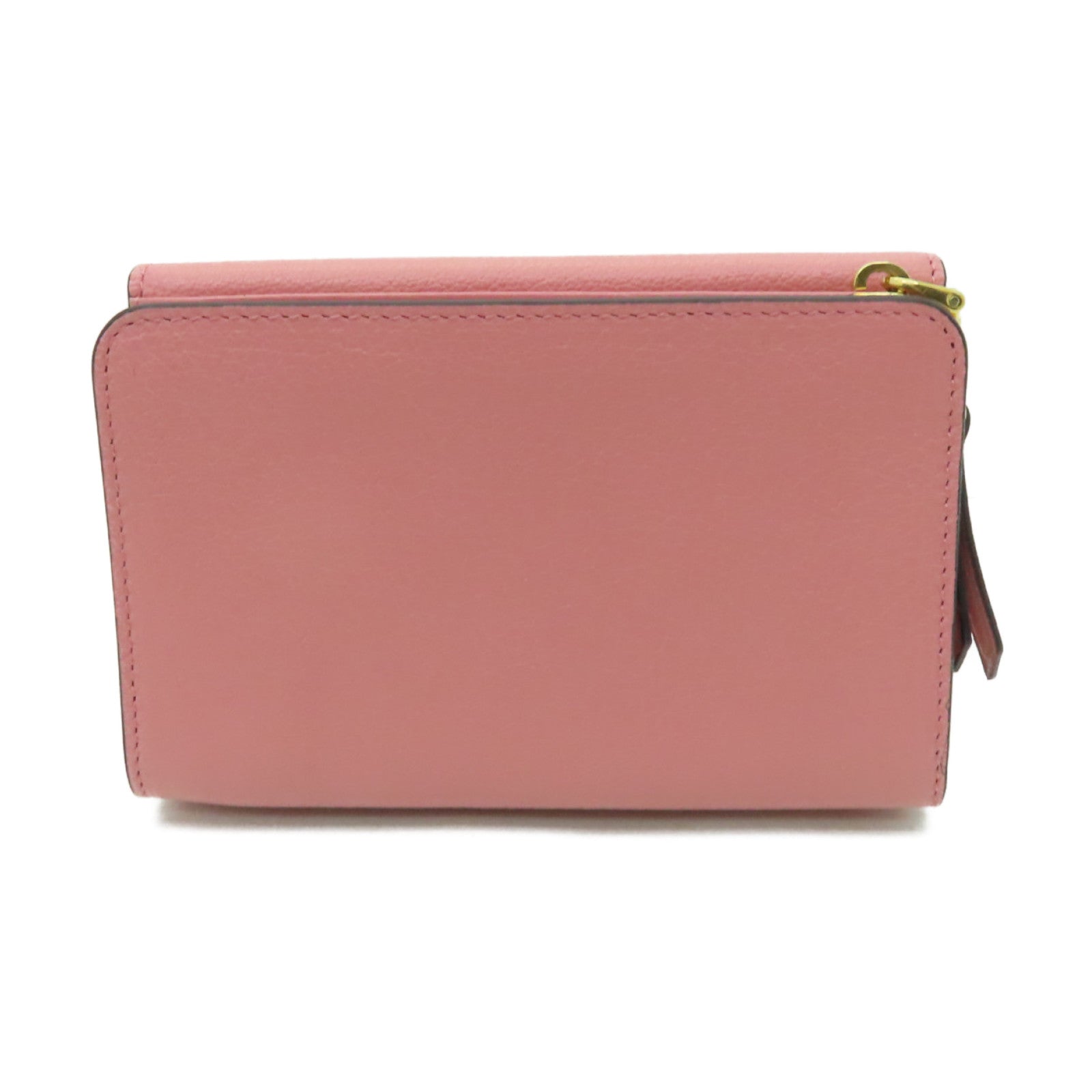 Miu Miu 牛皮皮革Wallet金扣錢包粉紅色