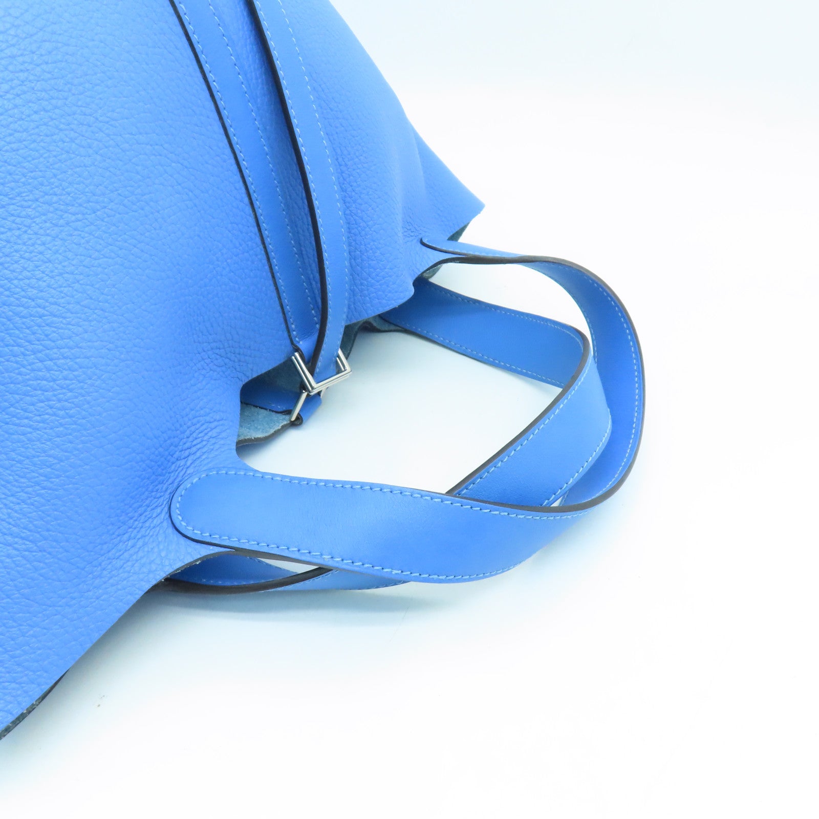 HERMES Clemence皮革Picotin MM手挽袋Bleu Paradis藍色