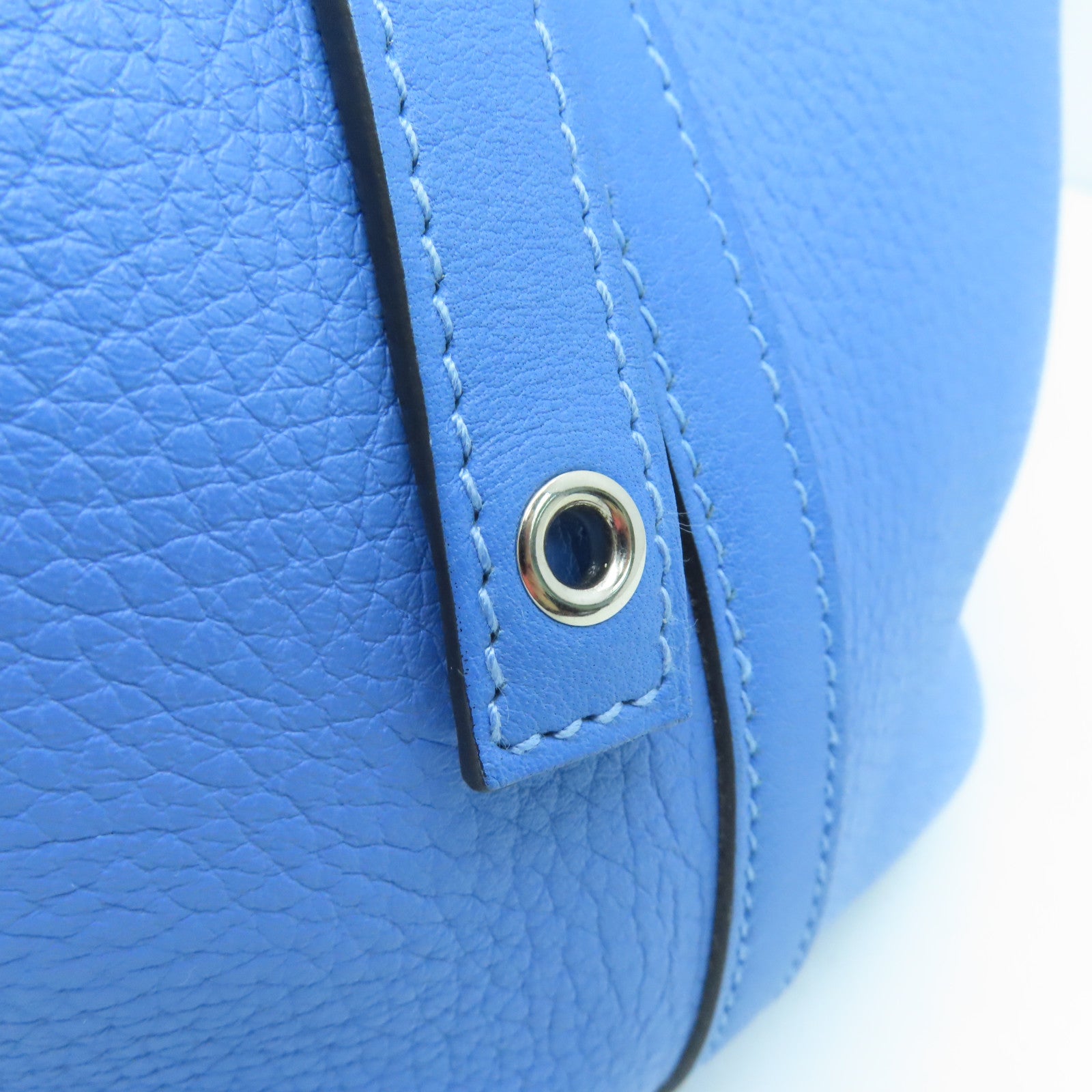 HERMES Clemence皮革Picotin MM手挽袋Bleu Paradis藍色