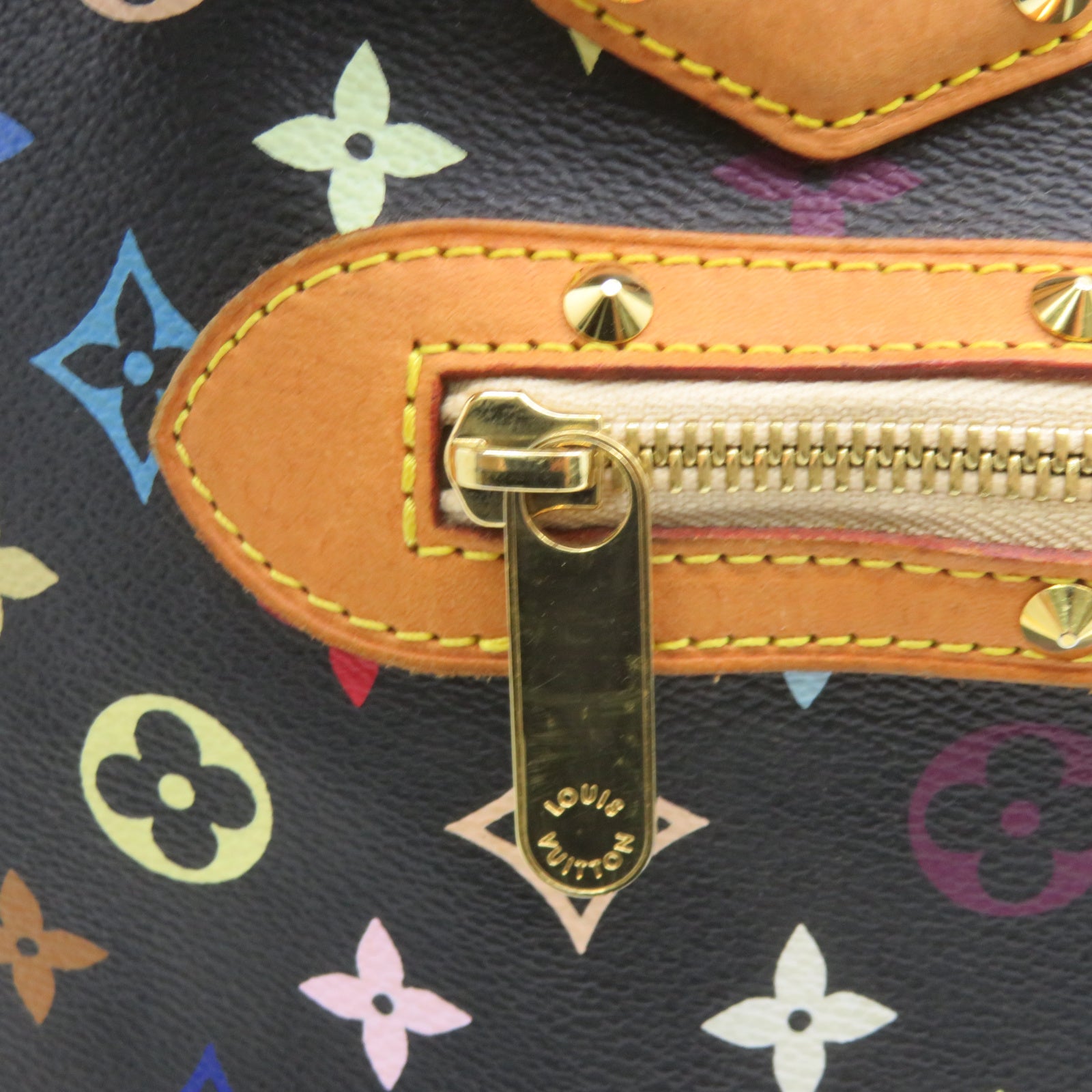 LOUIS VUITTON Monogram Multicolore Alma gold buckle handle bag multicolor
