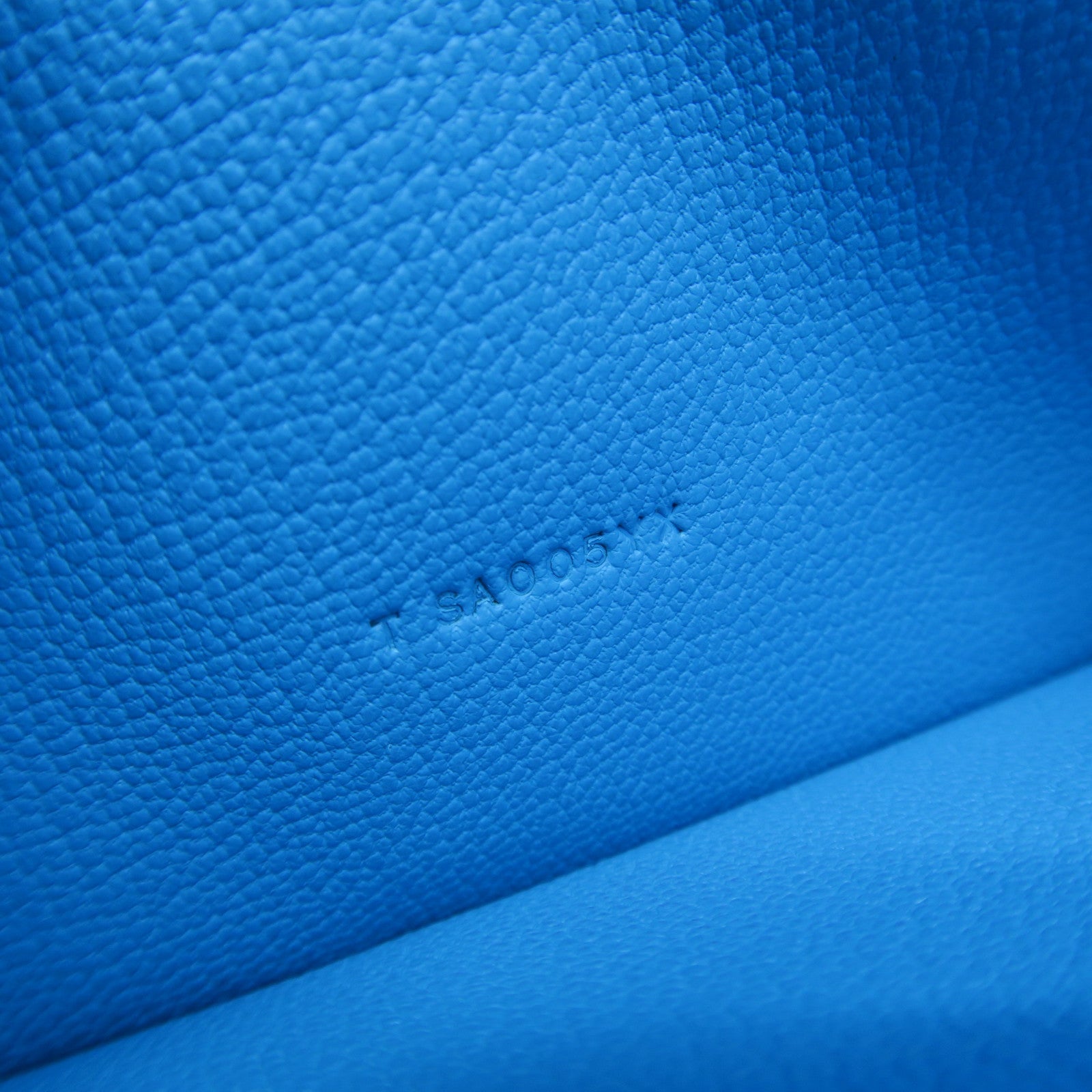 HERMES 【激減優惠】Chevre皮革Bearn bi-fold Long wallet銀扣長錢包藍色