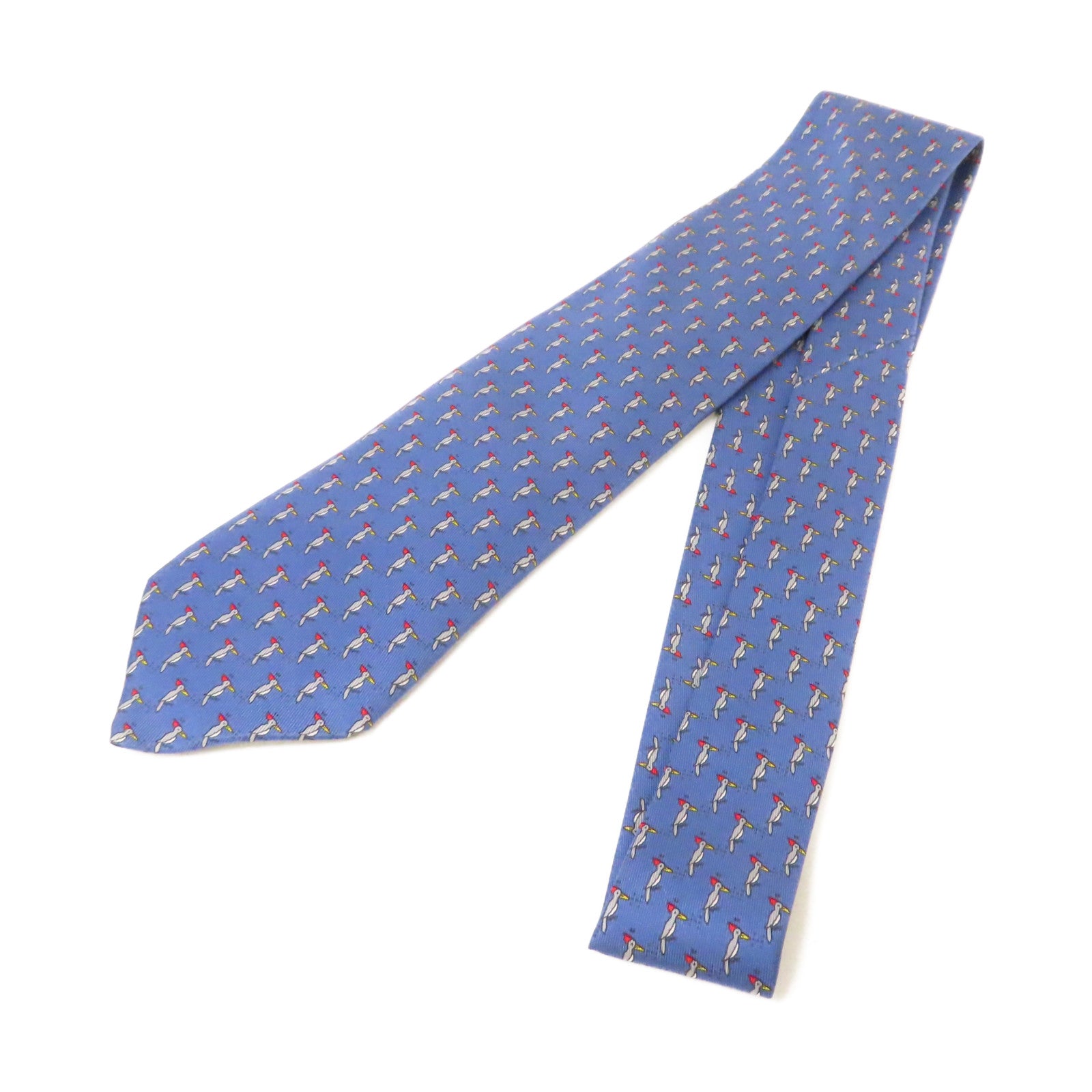 HERMES 絲質Necktie領帶藍色/彩色