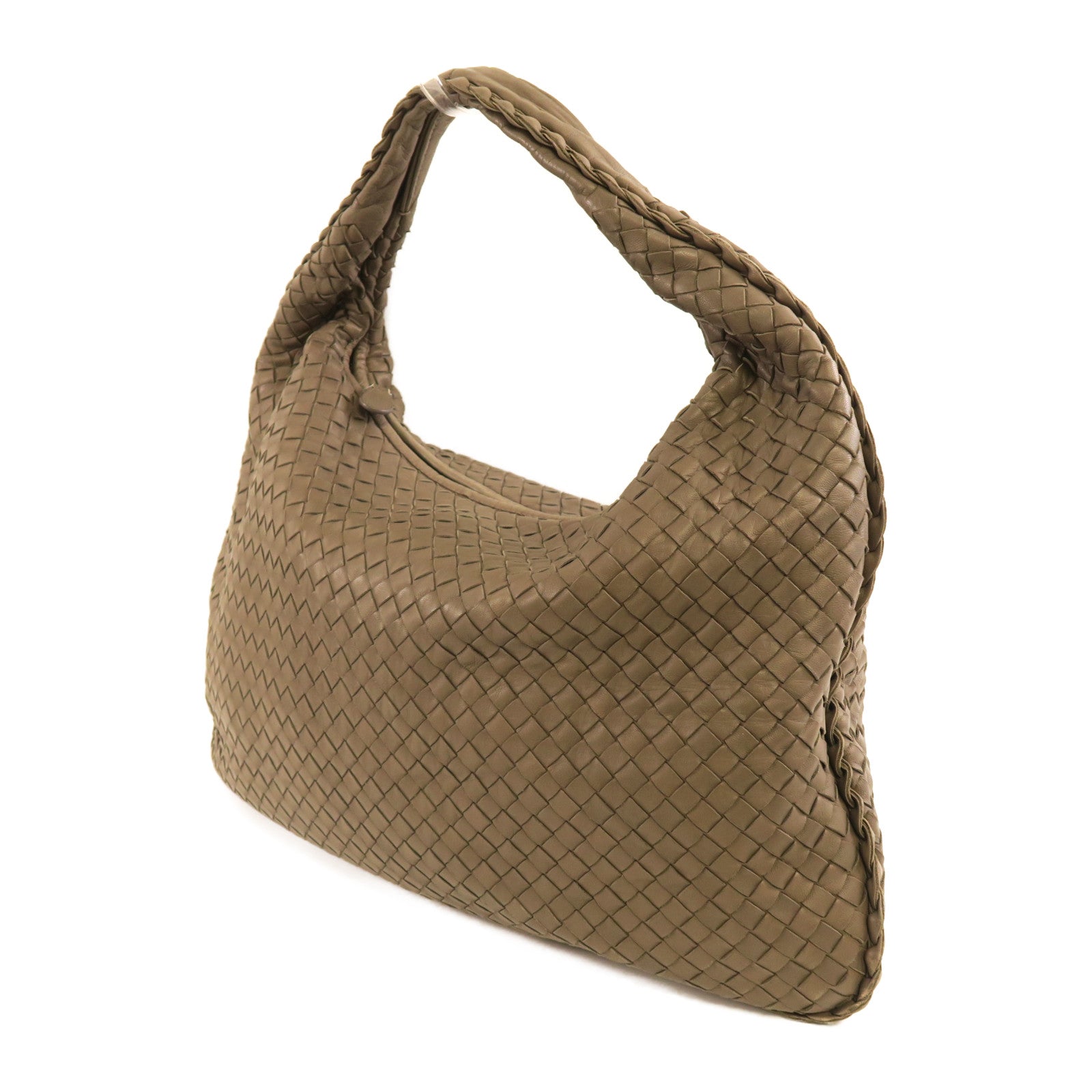 BOTTEGA VENETA 織紋羊皮皮革Shoulder Bag肩背袋啡色