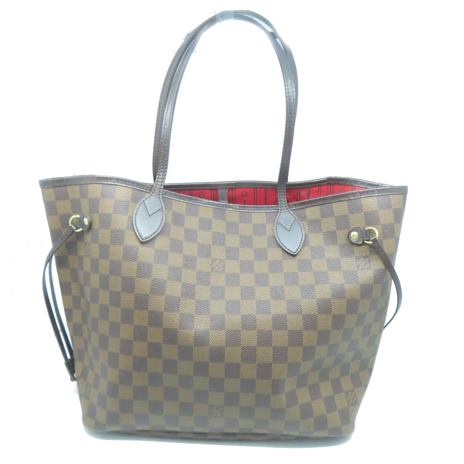 LOUIS VUITTON Damier Neverfull MM手挽袋/肩背袋啡色