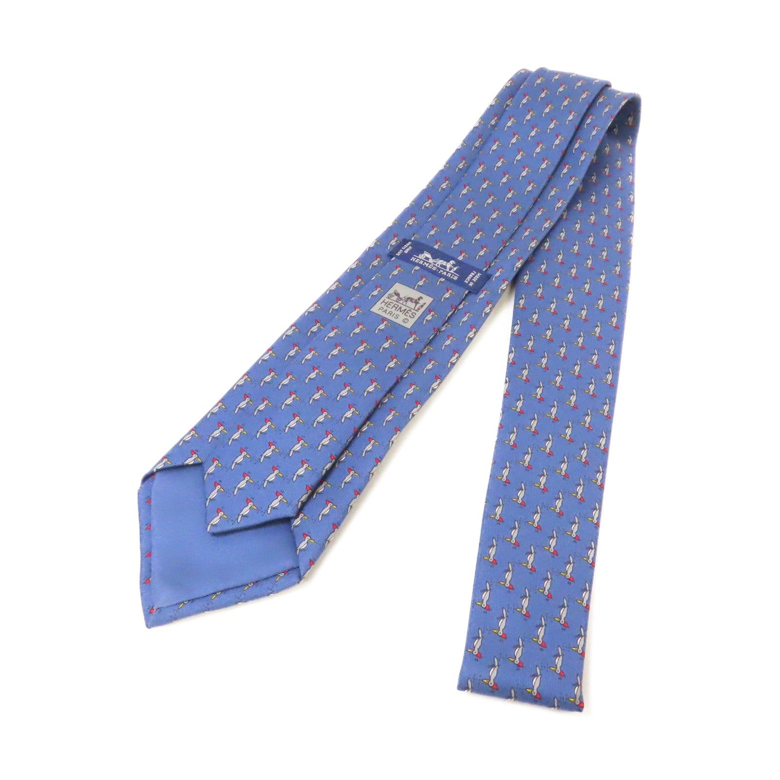 HERMES 絲質Necktie領帶藍色/彩色