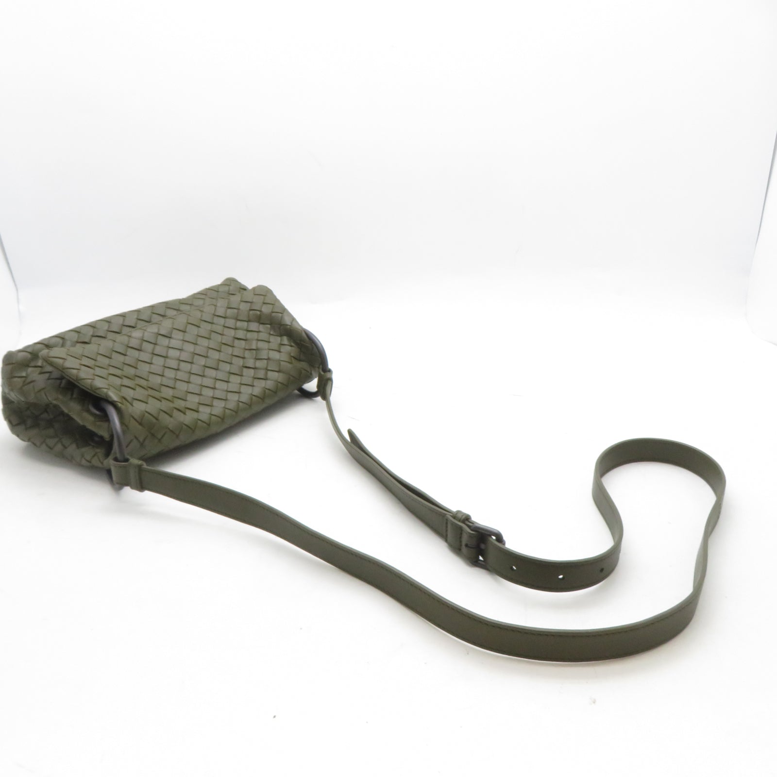 BOTTEGA VENETA 織紋皮革/牛皮皮革Shoulder Bag肩背袋綠色