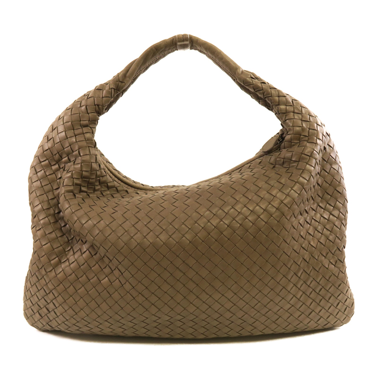 BOTTEGA VENETA 織紋羊皮皮革Shoulder Bag肩背袋啡色