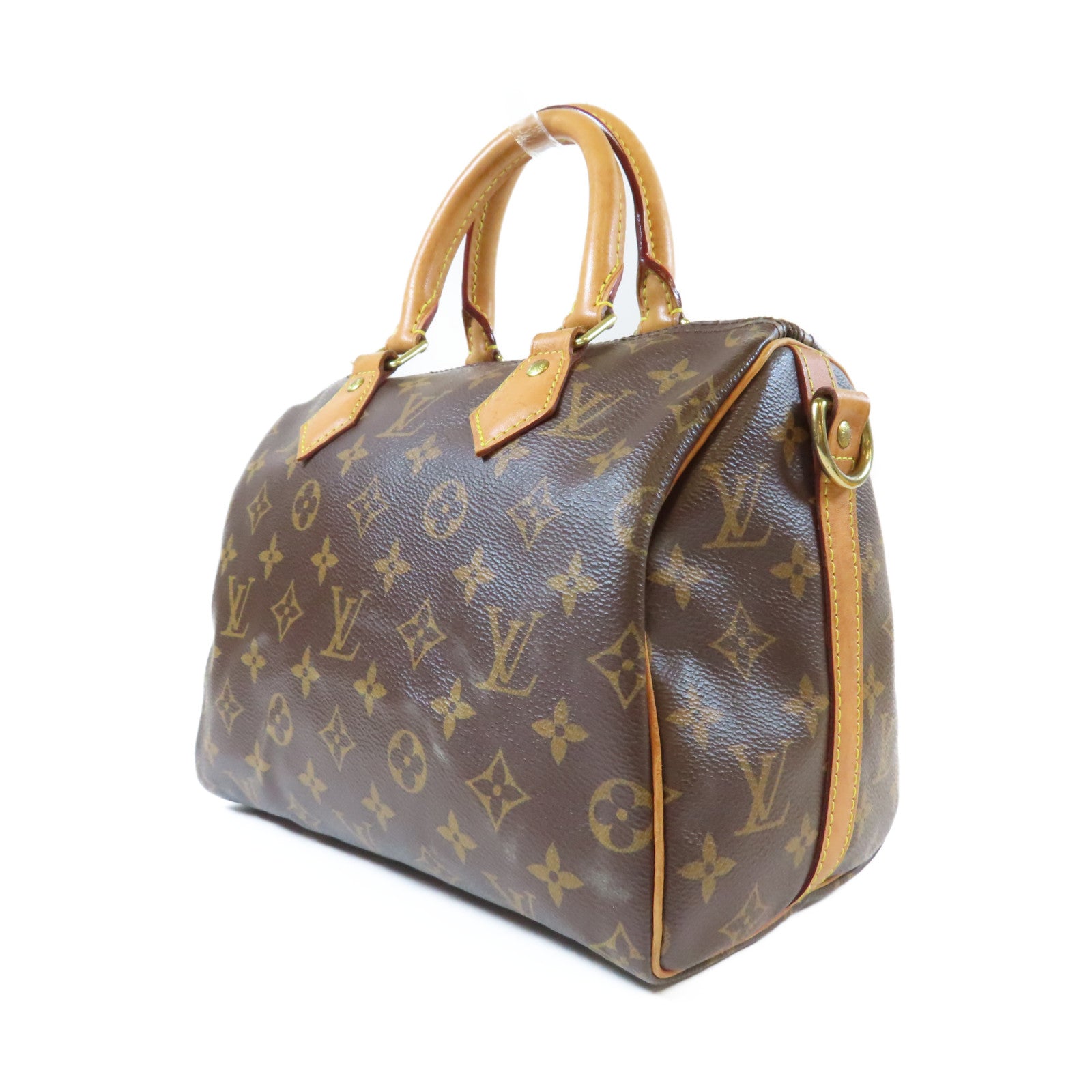 LOUIS VUITTON Monogram Speedy 25 Bandouliere金扣手挽肩背兩用袋啡色