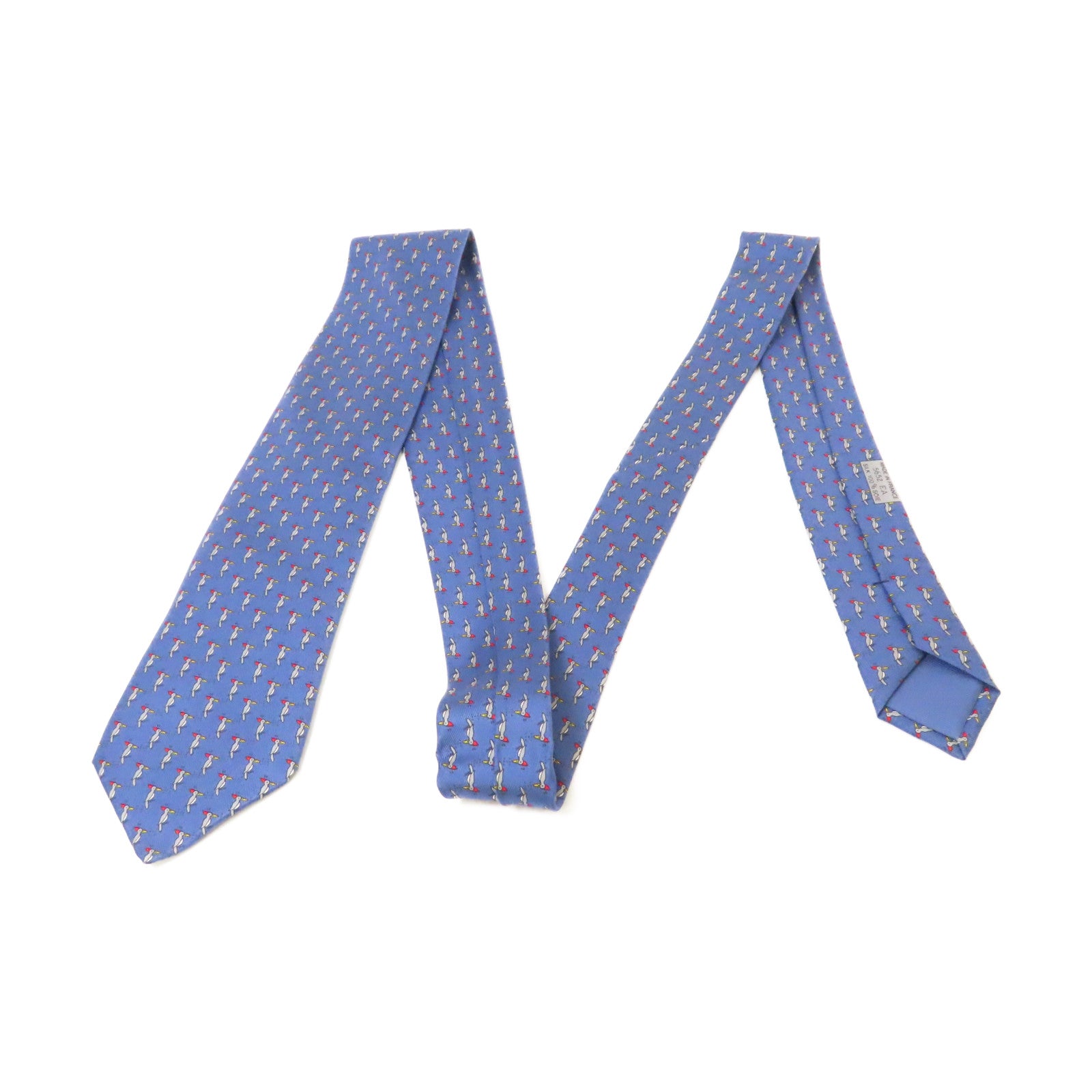 HERMES 絲質Necktie領帶藍色/彩色