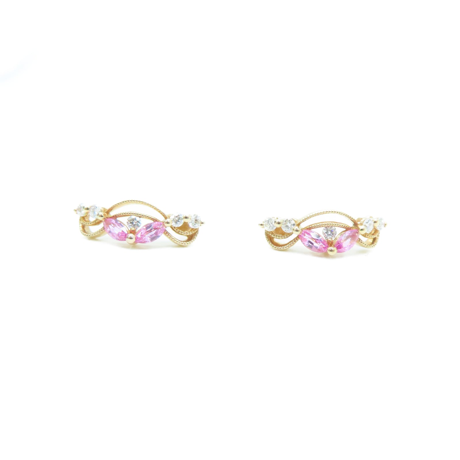JEWELRY 18K玫瑰金Sapphire Diamond Earrings 1.6ct蓝宝石1.6ct钻石耳环