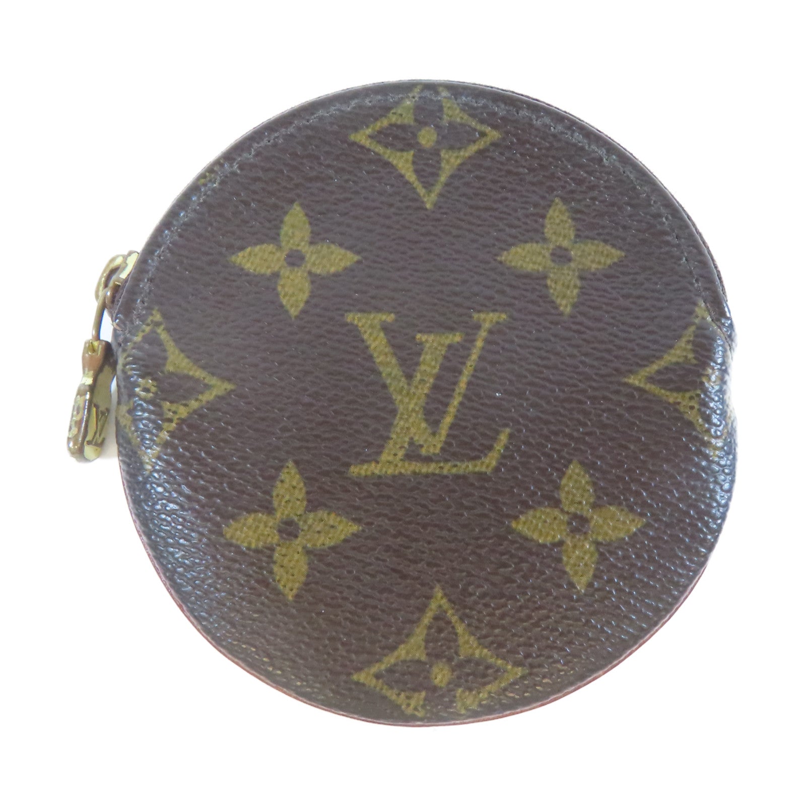 LOUIS VUITTON Monogram Coin Case金扣零錢包啡色
