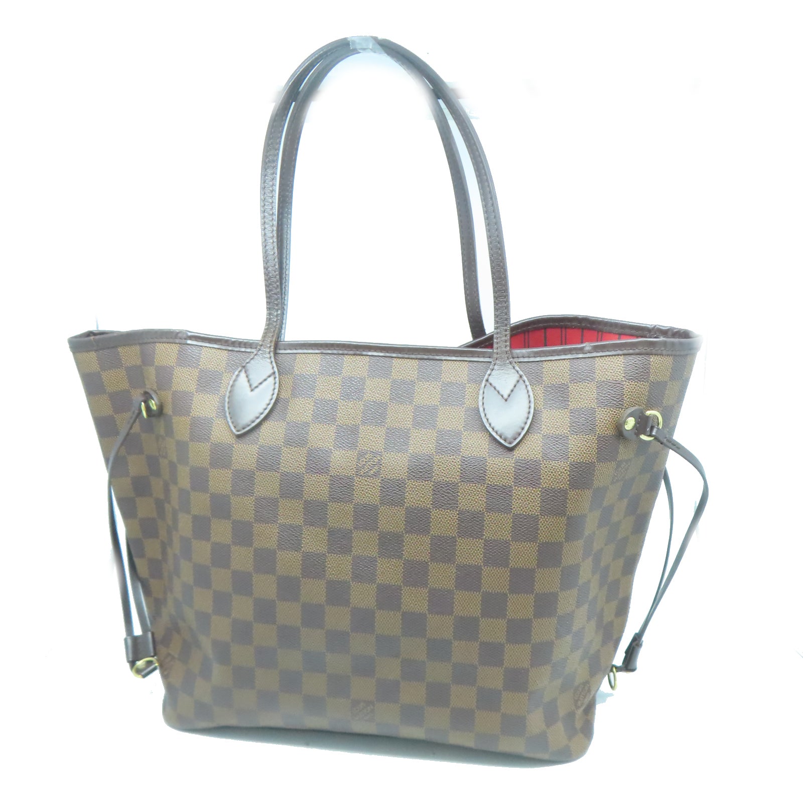 LOUIS VUITTON Damier Neverfull MM手挽袋/肩背袋啡色