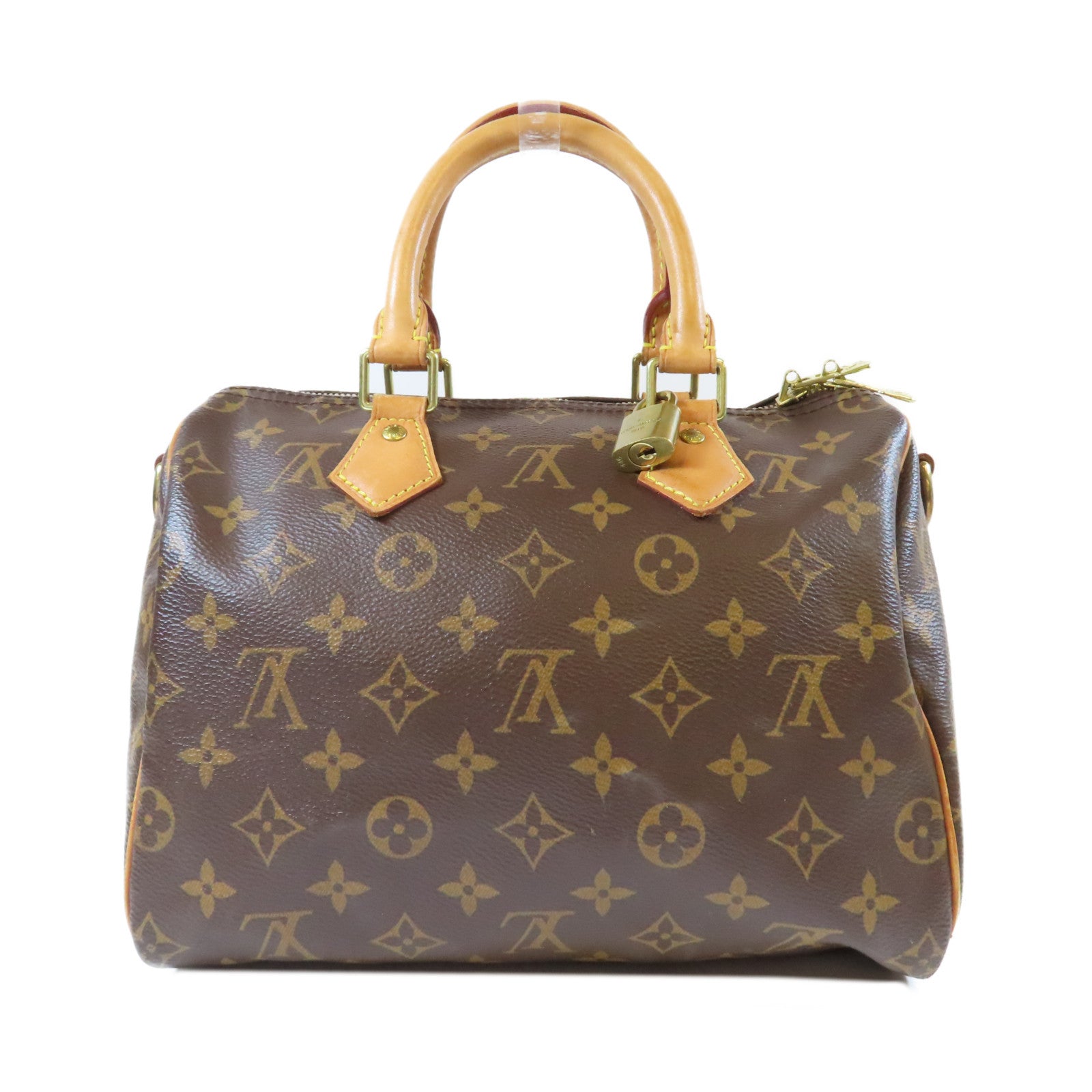 LOUIS VUITTON Monogram Speedy 25 Bandouliere金扣手挽肩背兩用袋啡色