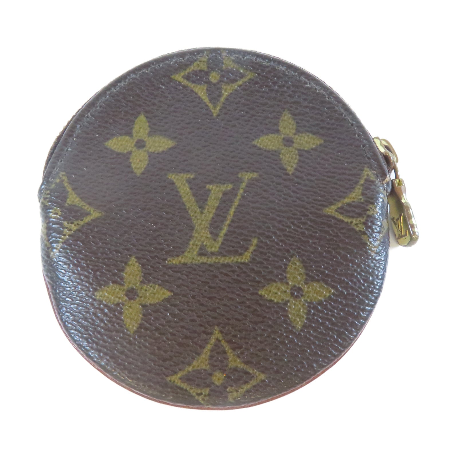 LOUIS VUITTON Monogram Coin Case金扣零錢包啡色