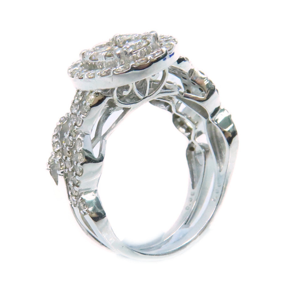 JEWELRY 18K白金/1.30ct鑽石Diamond Double Ring戒指US#6/US#6.25