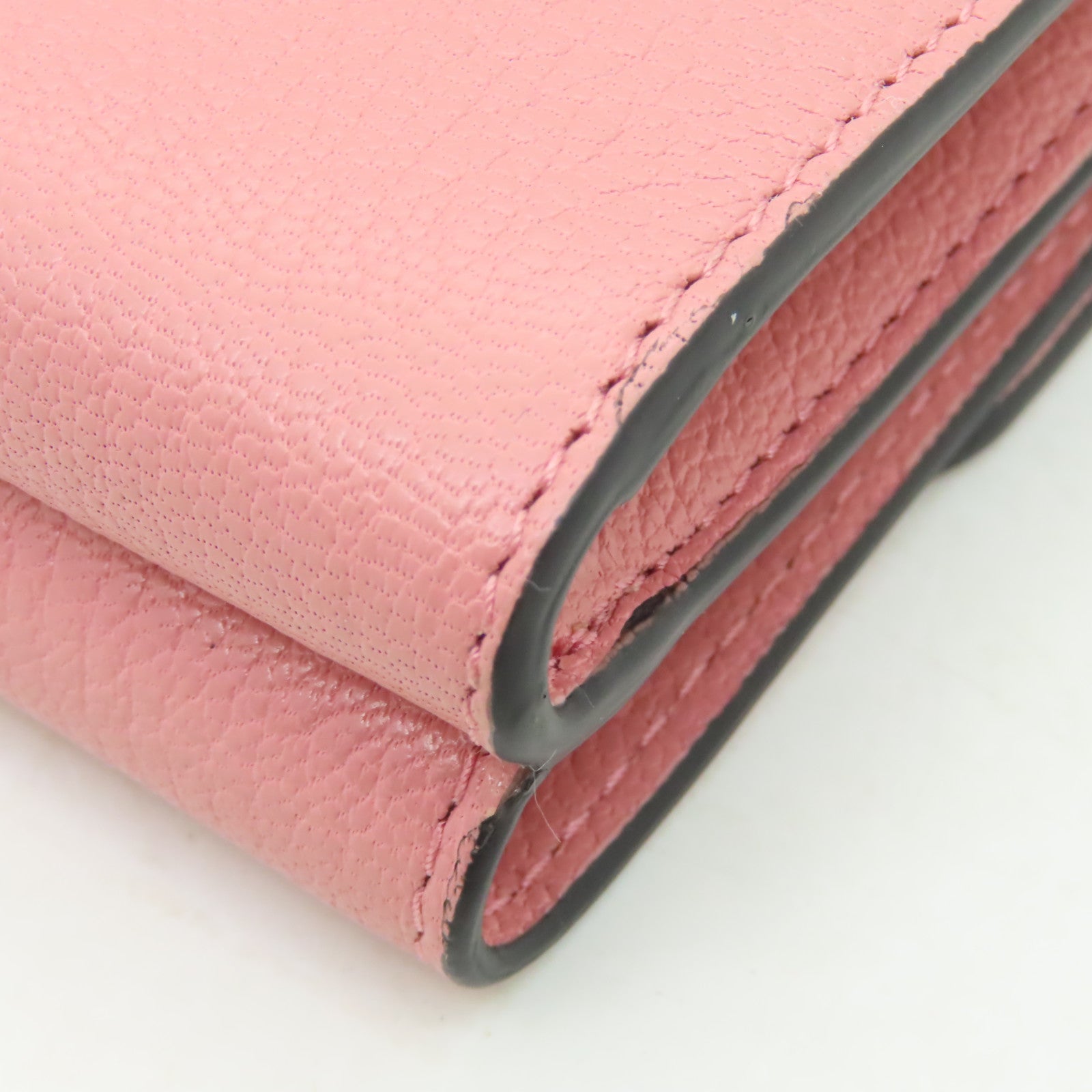 Miu Miu 牛皮皮革Wallet金扣錢包粉紅色