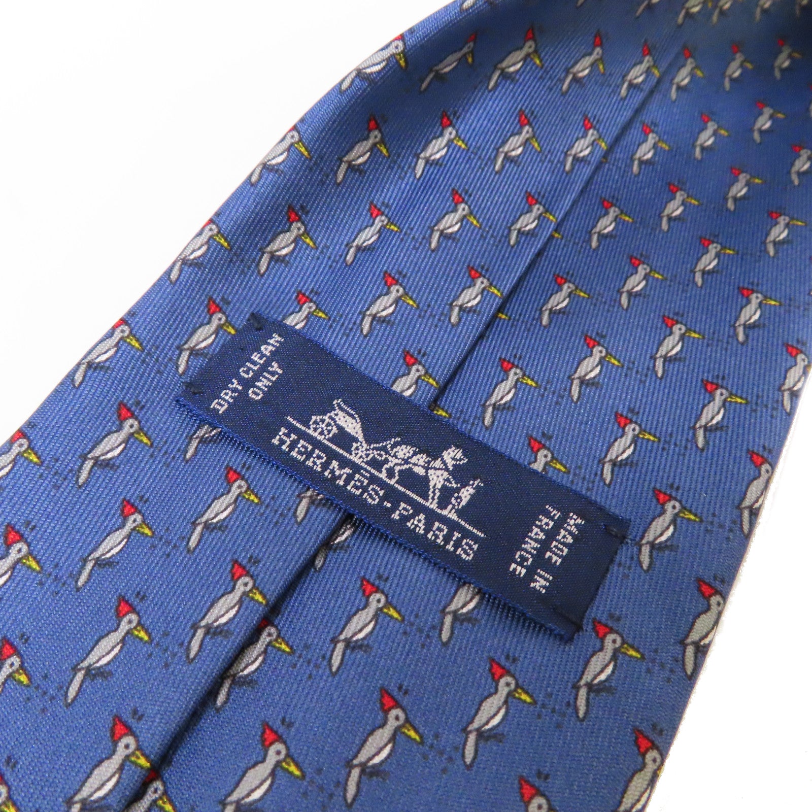 HERMES 絲質Necktie領帶藍色/彩色