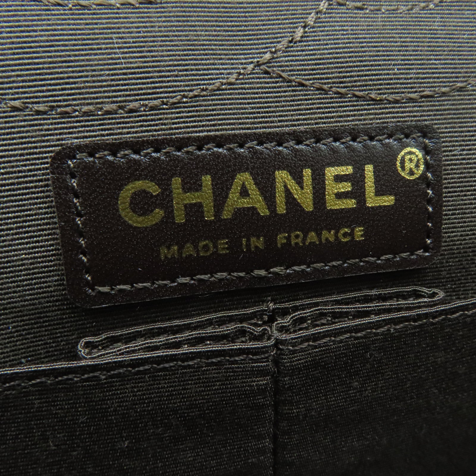 CHANEL Rhombus Coated Canvas Chain Shoulder Bag Gold Buckle Chain Belt Shoulder Bag Brown/Black