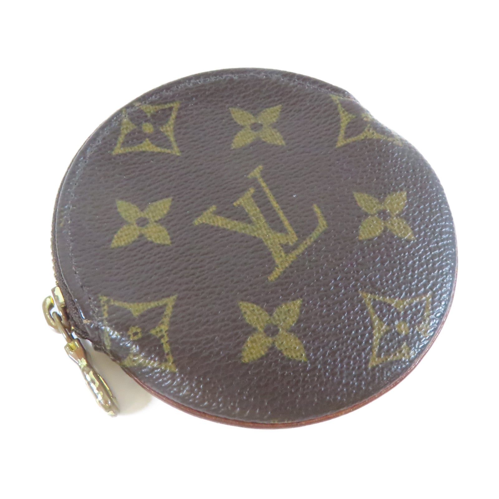 LOUIS VUITTON Monogram Coin Case金扣零錢包啡色