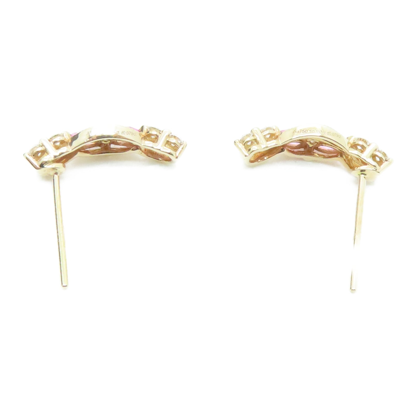 JEWELRY 18K玫瑰金Sapphire Diamond Earrings 1.6ct蓝宝石1.6ct钻石耳环