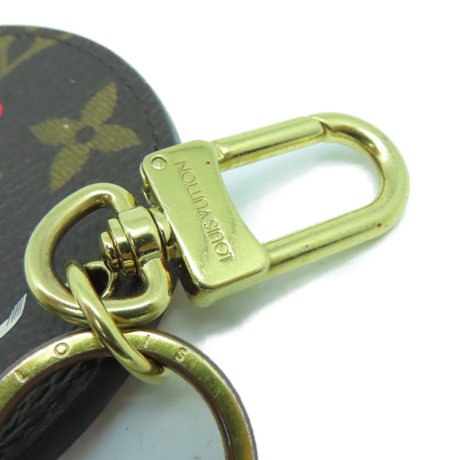 LOUIS VUITTON Monogram Key Charm金扣鎖匙扣啡色/彩色