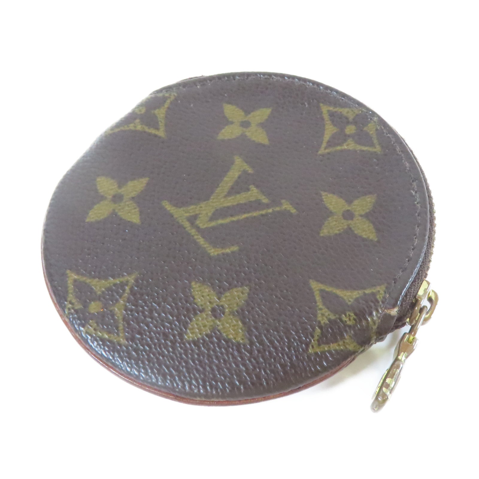 LOUIS VUITTON Monogram Coin Case金扣零錢包啡色