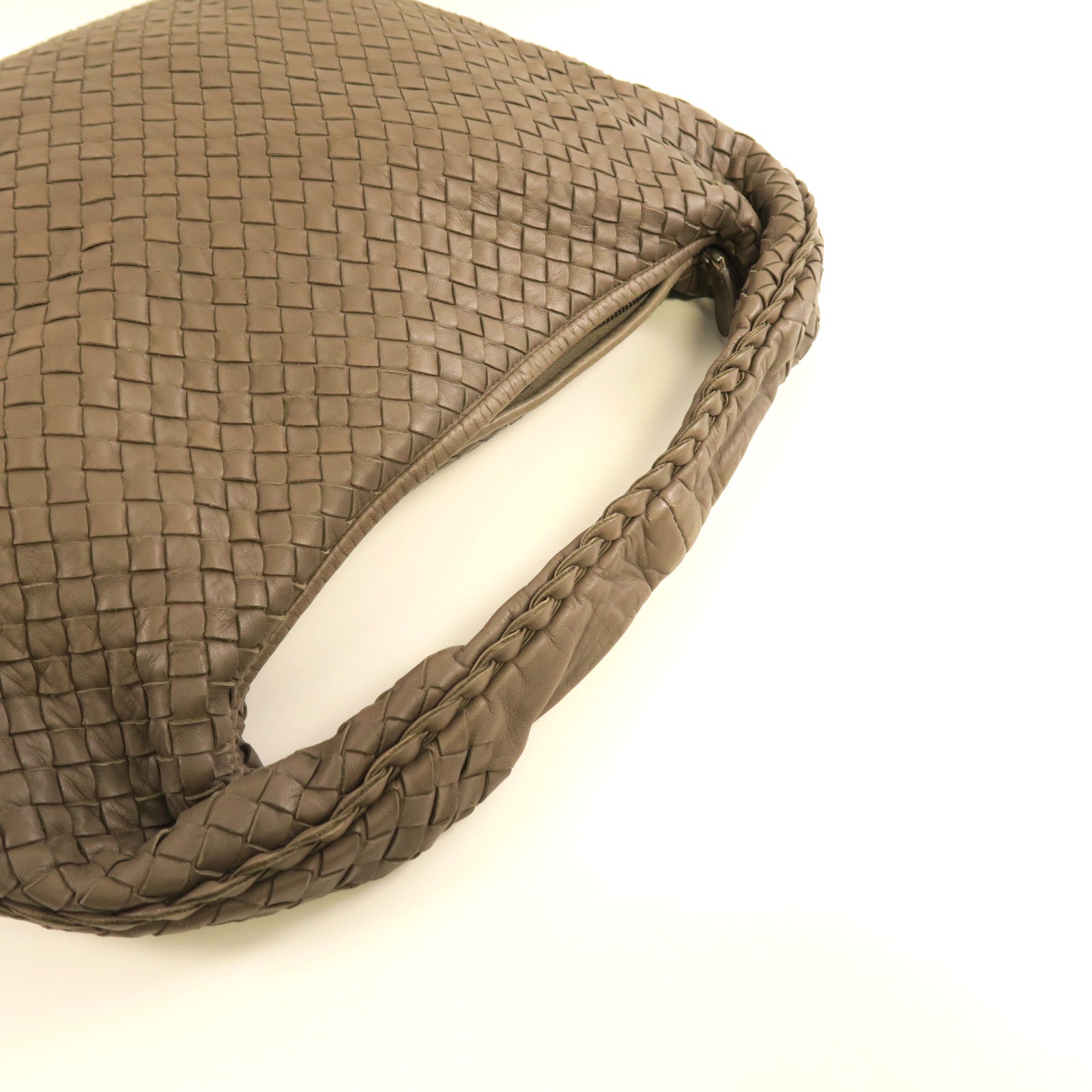BOTTEGA VENETA 織紋羊皮皮革Shoulder Bag肩背袋啡色