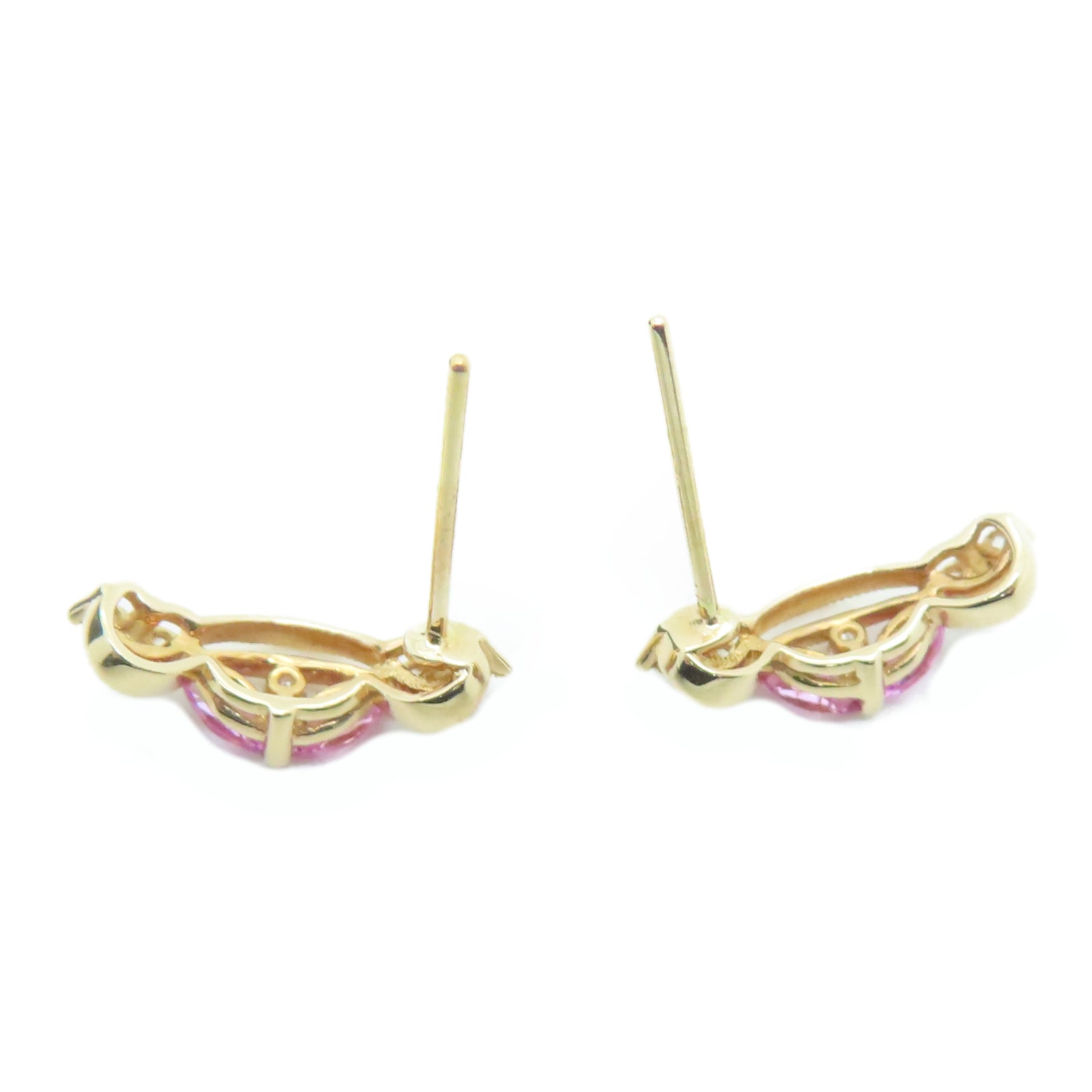 JEWELRY 18K玫瑰金Sapphire Diamond Earrings 1.6ct蓝宝石1.6ct钻石耳环
