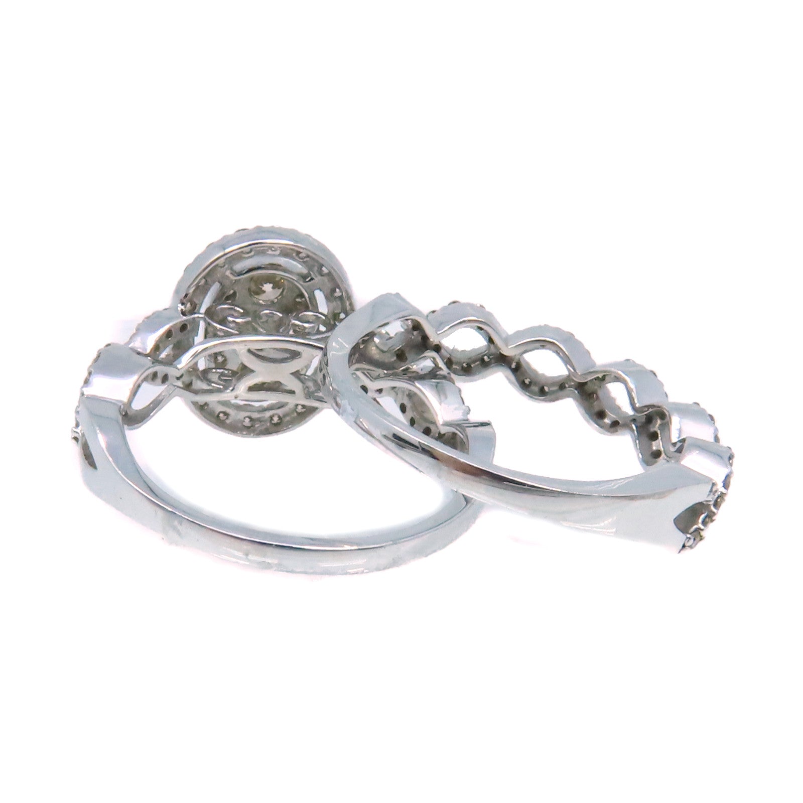 JEWELRY 18K白金/1.30ct鑽石Diamond Double Ring戒指US#6/US#6.25