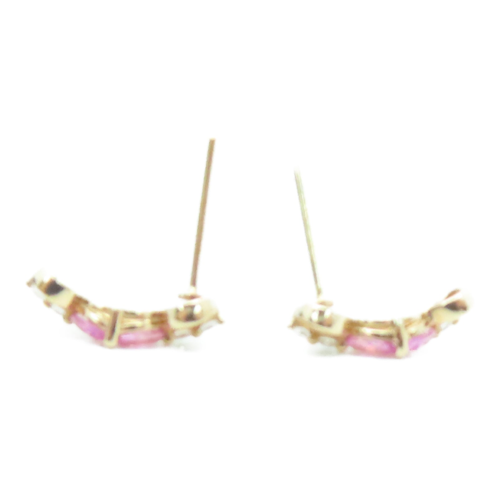 JEWELRY 18K玫瑰金Sapphire Diamond Earrings 1.6ct蓝宝石1.6ct钻石耳环