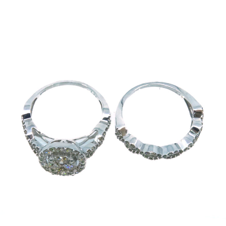 JEWELRY 18K白金/1.30ct鑽石Diamond Double Ring戒指US#6/US#6.25