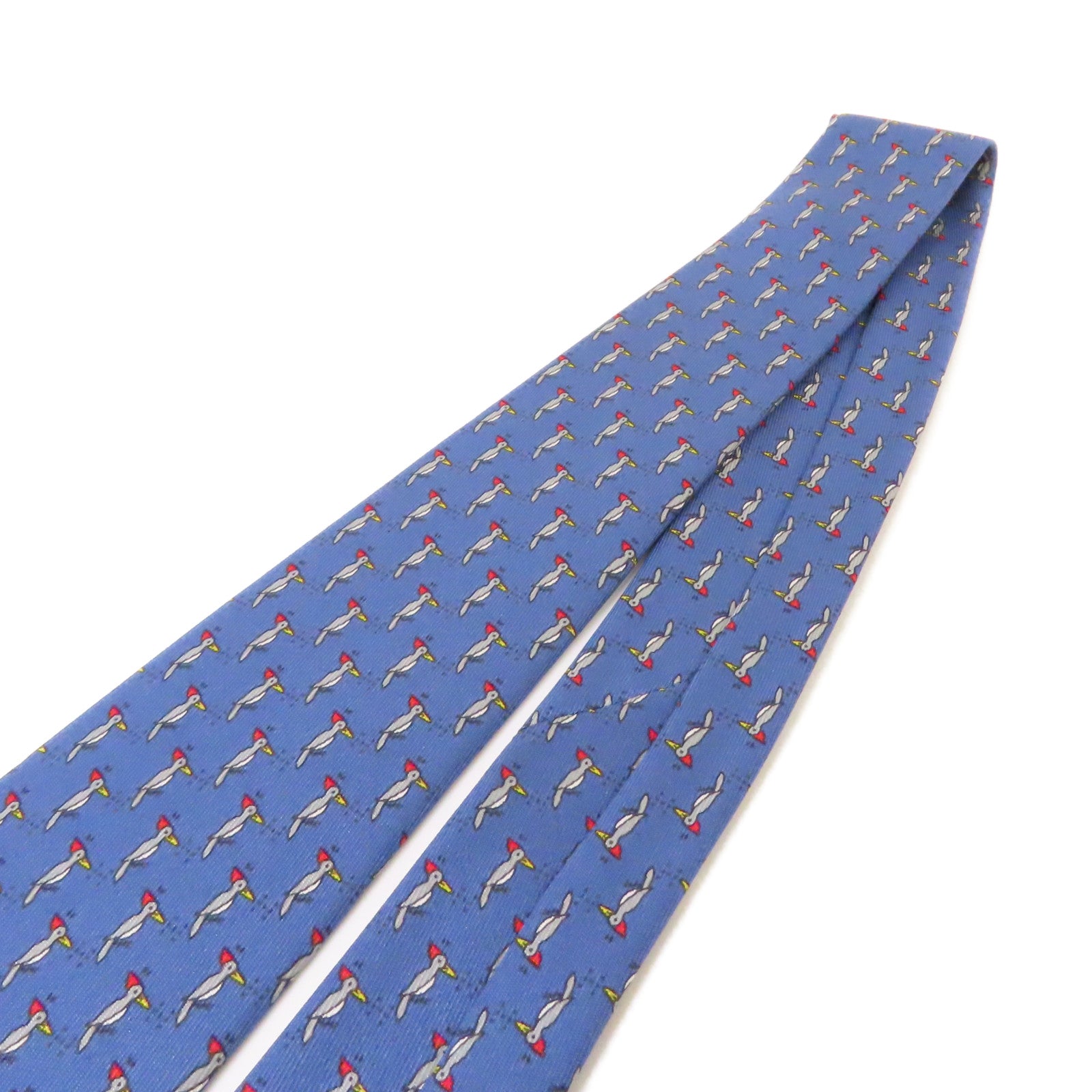 HERMES 絲質Necktie領帶藍色/彩色