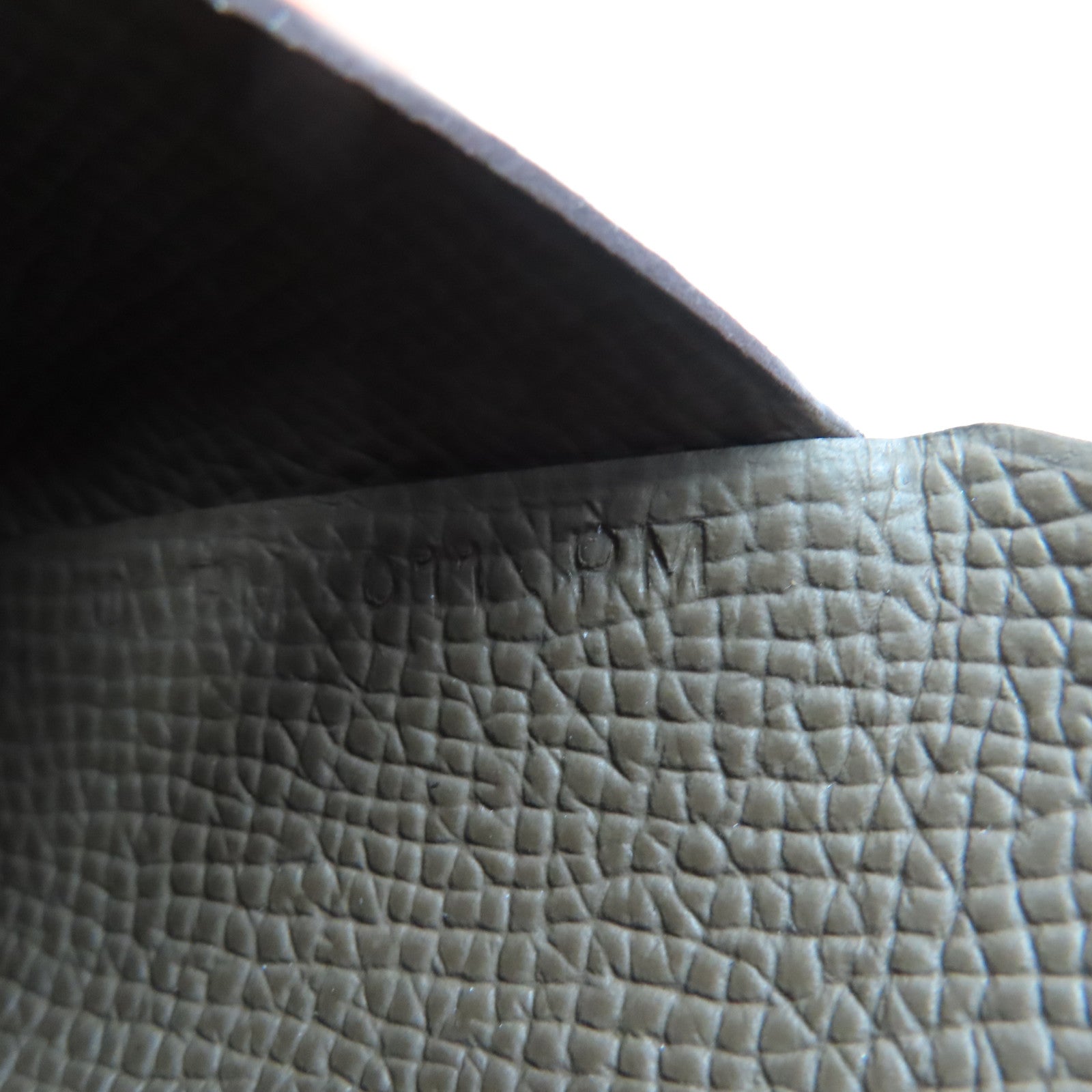 HERMES Epsom皮革Calvi Dou Card Case銀扣卡套Etoupe大象灰色