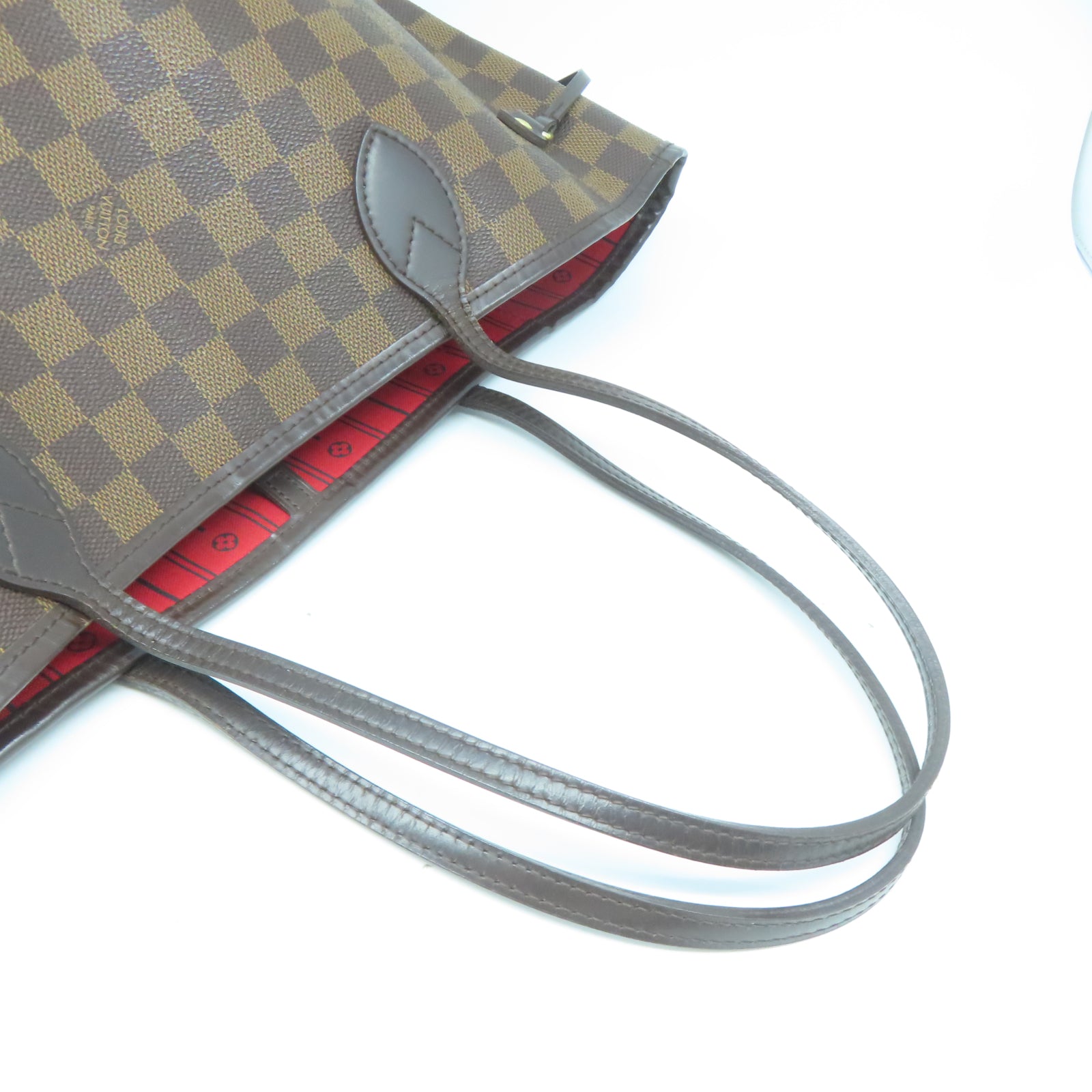 LOUIS VUITTON Damier Neverfull MM手挽袋/肩背袋啡色