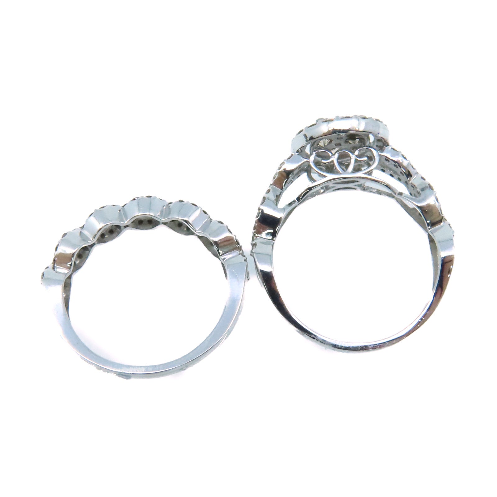 JEWELRY 18K白金/1.30ct鑽石Diamond Double Ring戒指US#6/US#6.25