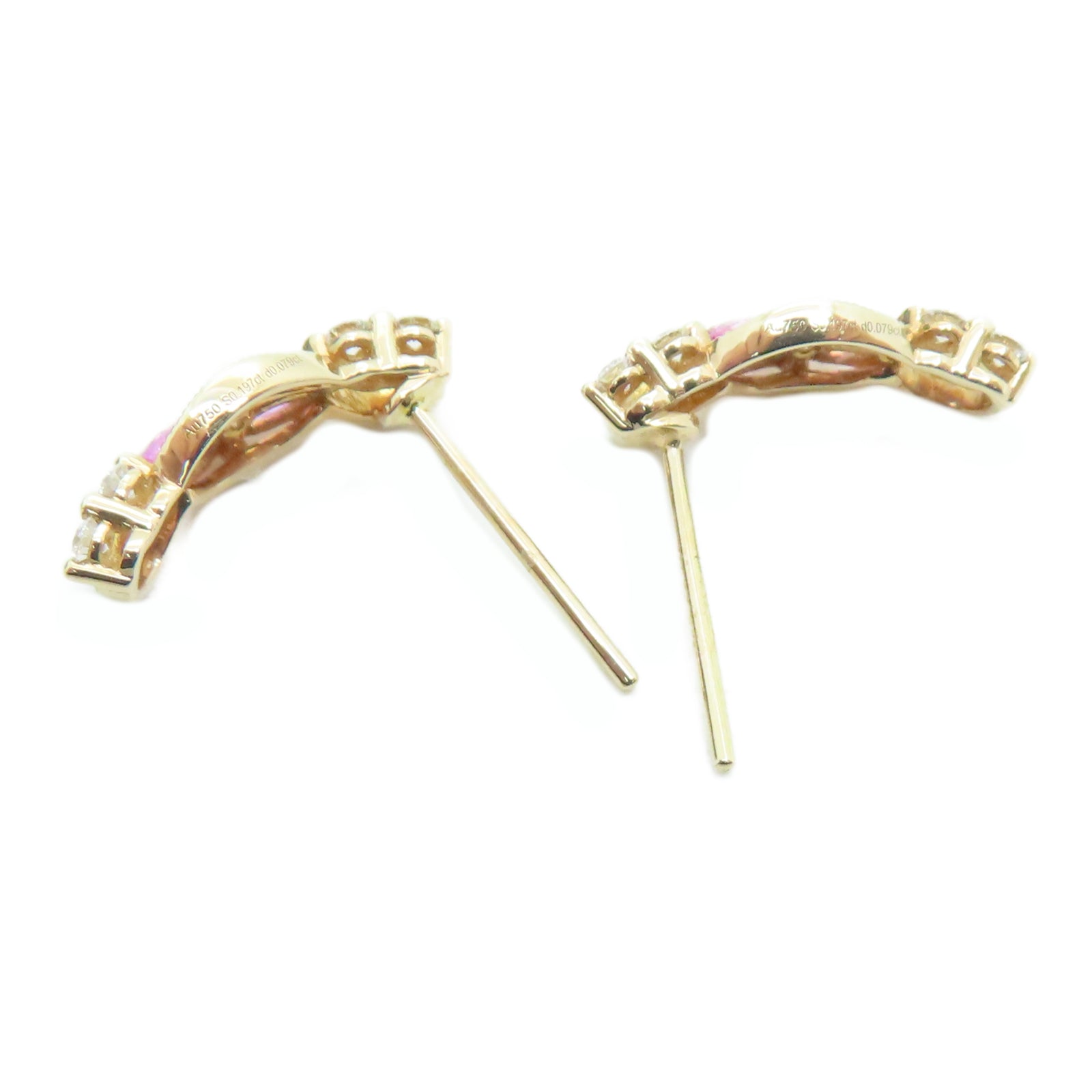 JEWELRY 18K玫瑰金Sapphire Diamond Earrings 1.6ct蓝宝石1.6ct钻石耳环